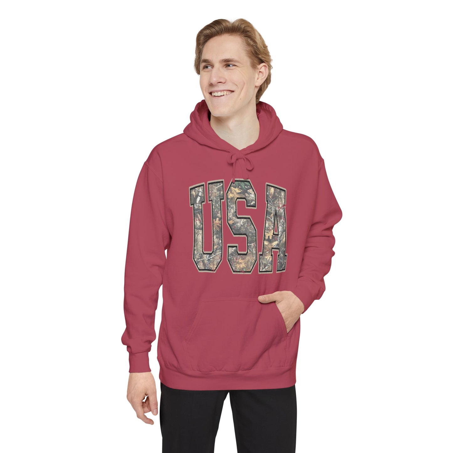 USA Camo Hoodie — Military-Inspired Patriotic Pullover