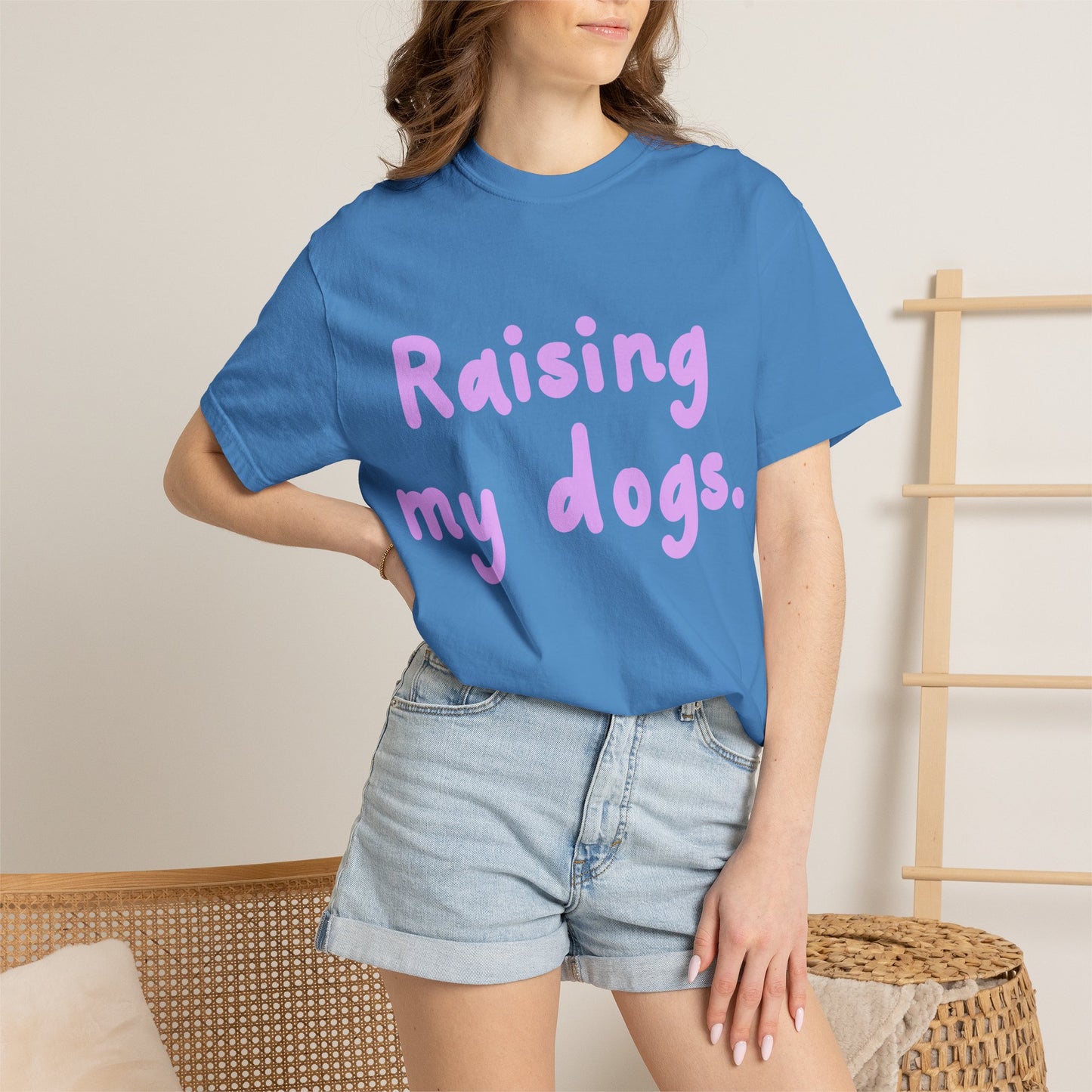 Raising My Dogs T-Shirt — Cute Pastel Dog Mom Tee