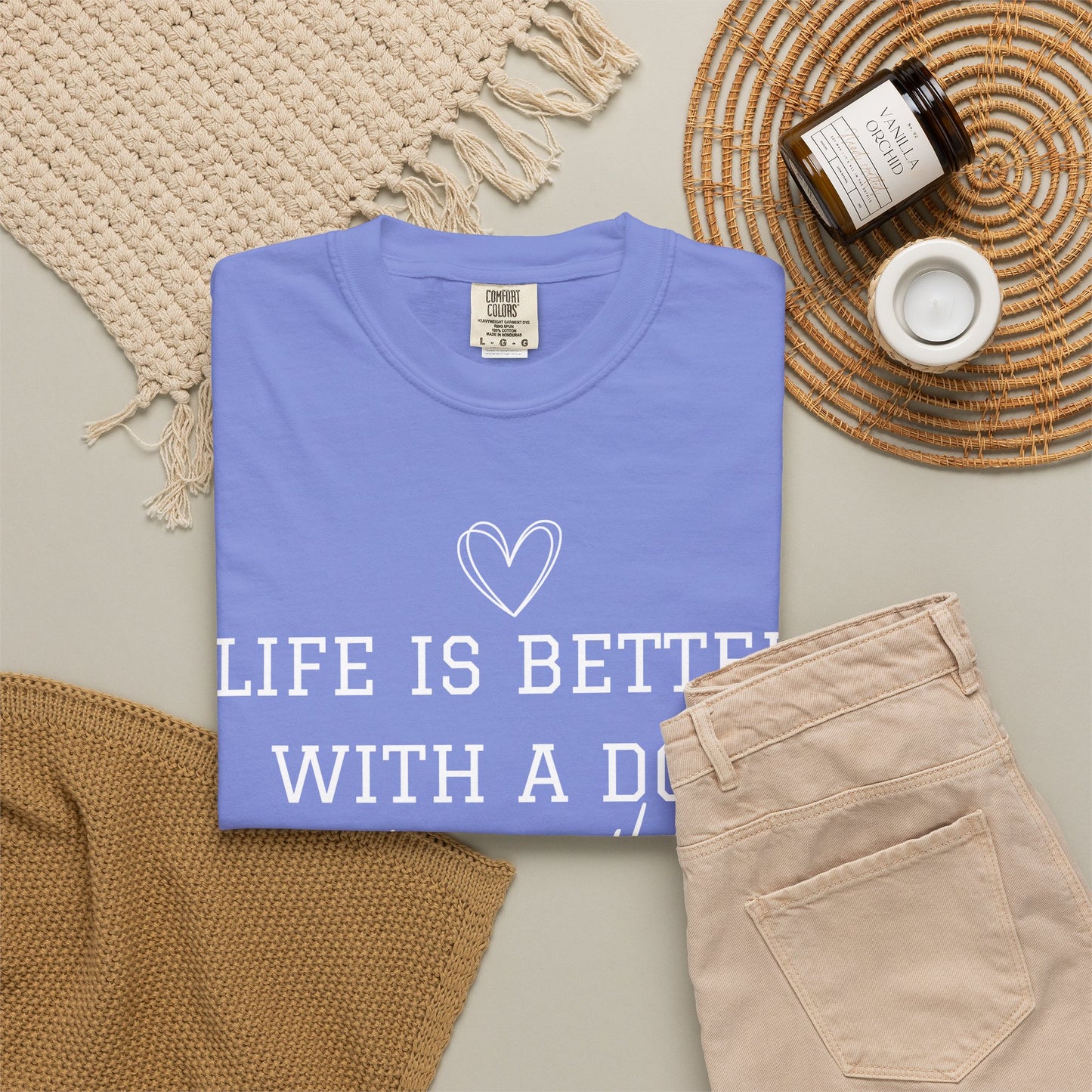 Dog Lover T-Shirt — "Life Is Better With A Dog or Two or Three" Graphic Tee