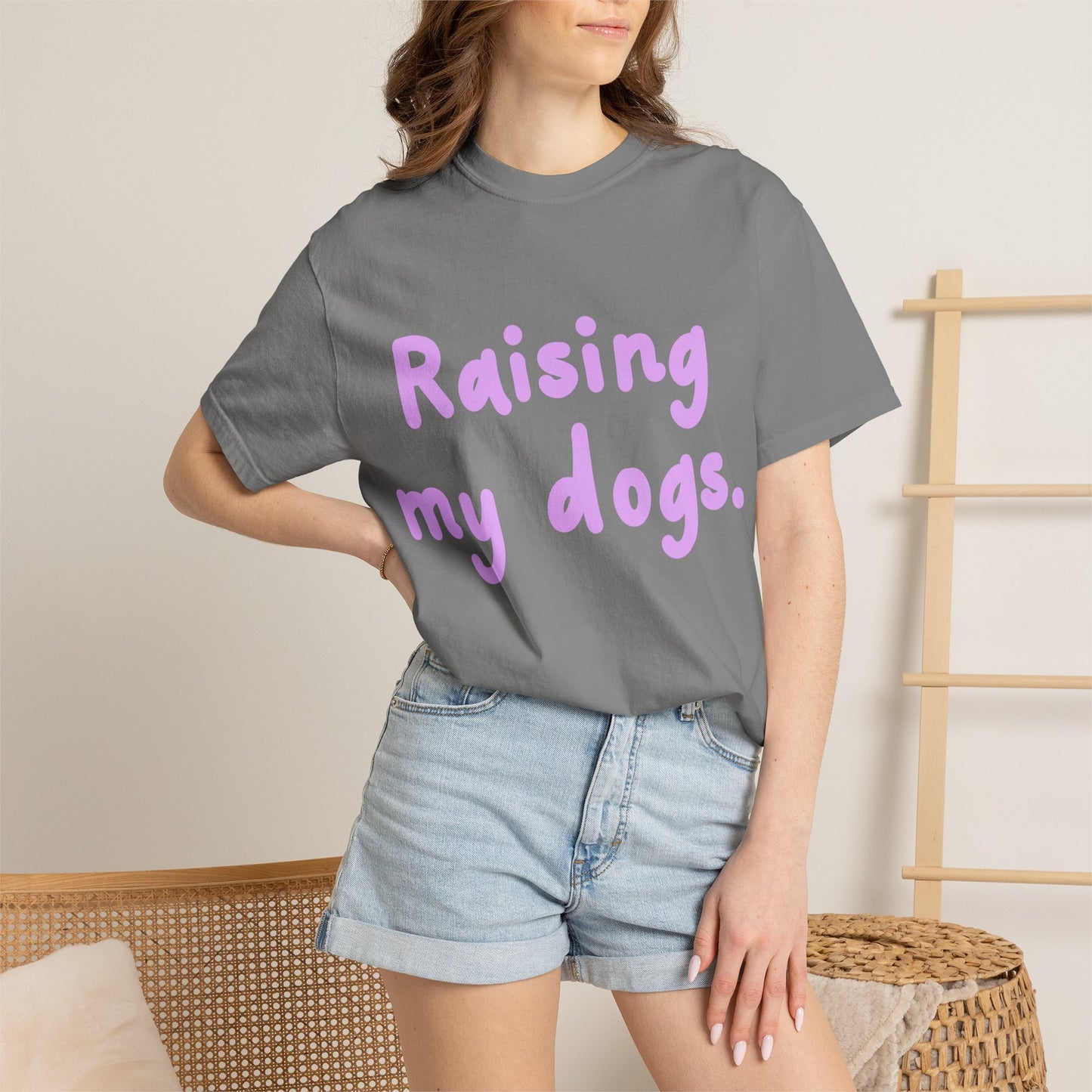 Raising My Dogs T-Shirt — Cute Pastel Dog Mom Tee