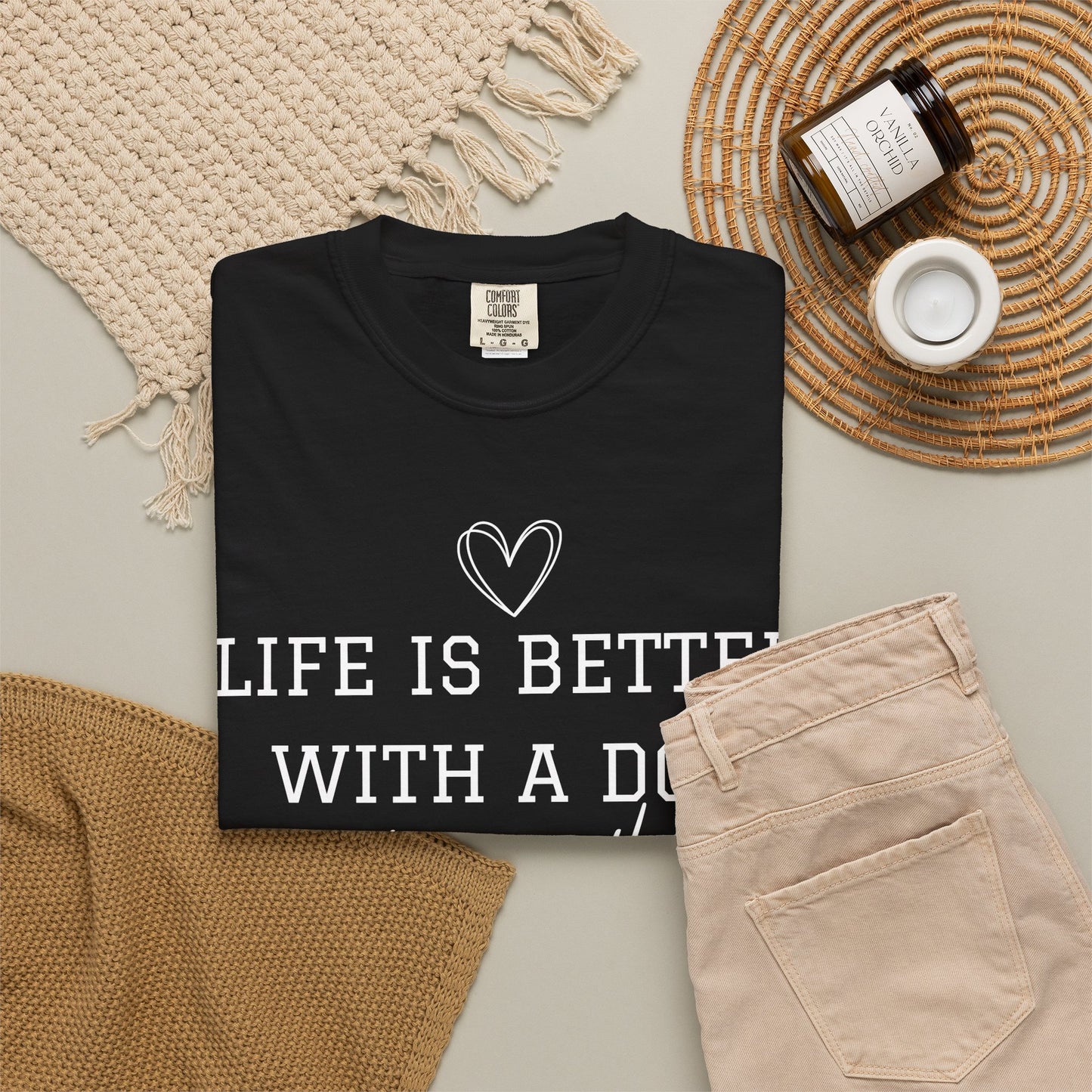 Dog Lover T-Shirt — "Life Is Better With A Dog or Two or Three" Graphic Tee