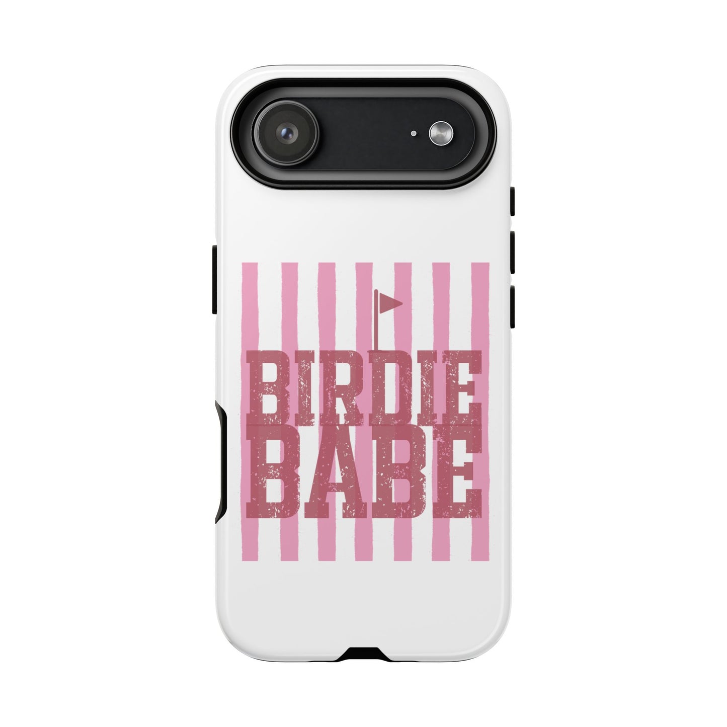 Birdie Babe Phone Case — Pink Striped Golf iPhone Case