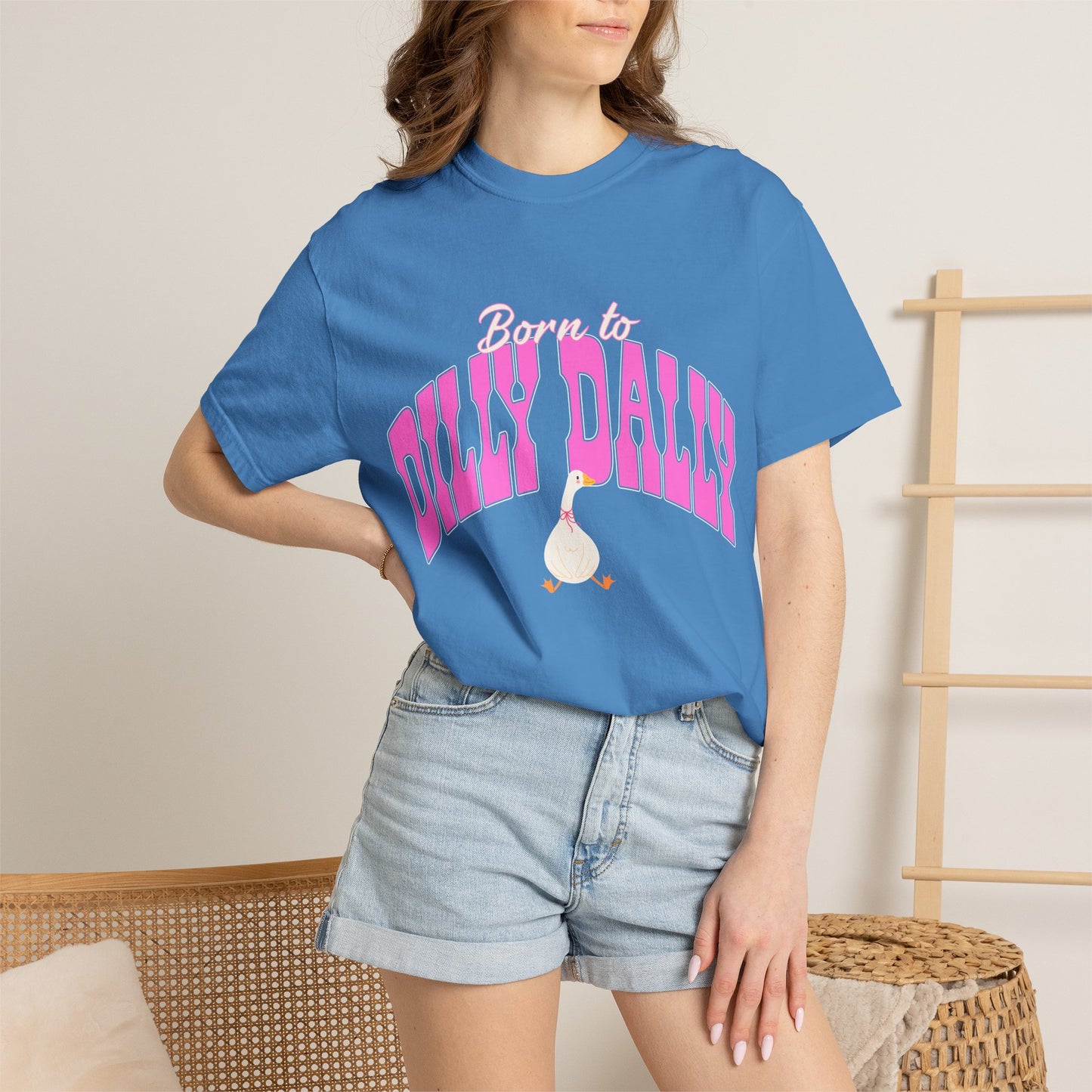 Dilly Dally Pink Arch Graphic Tee