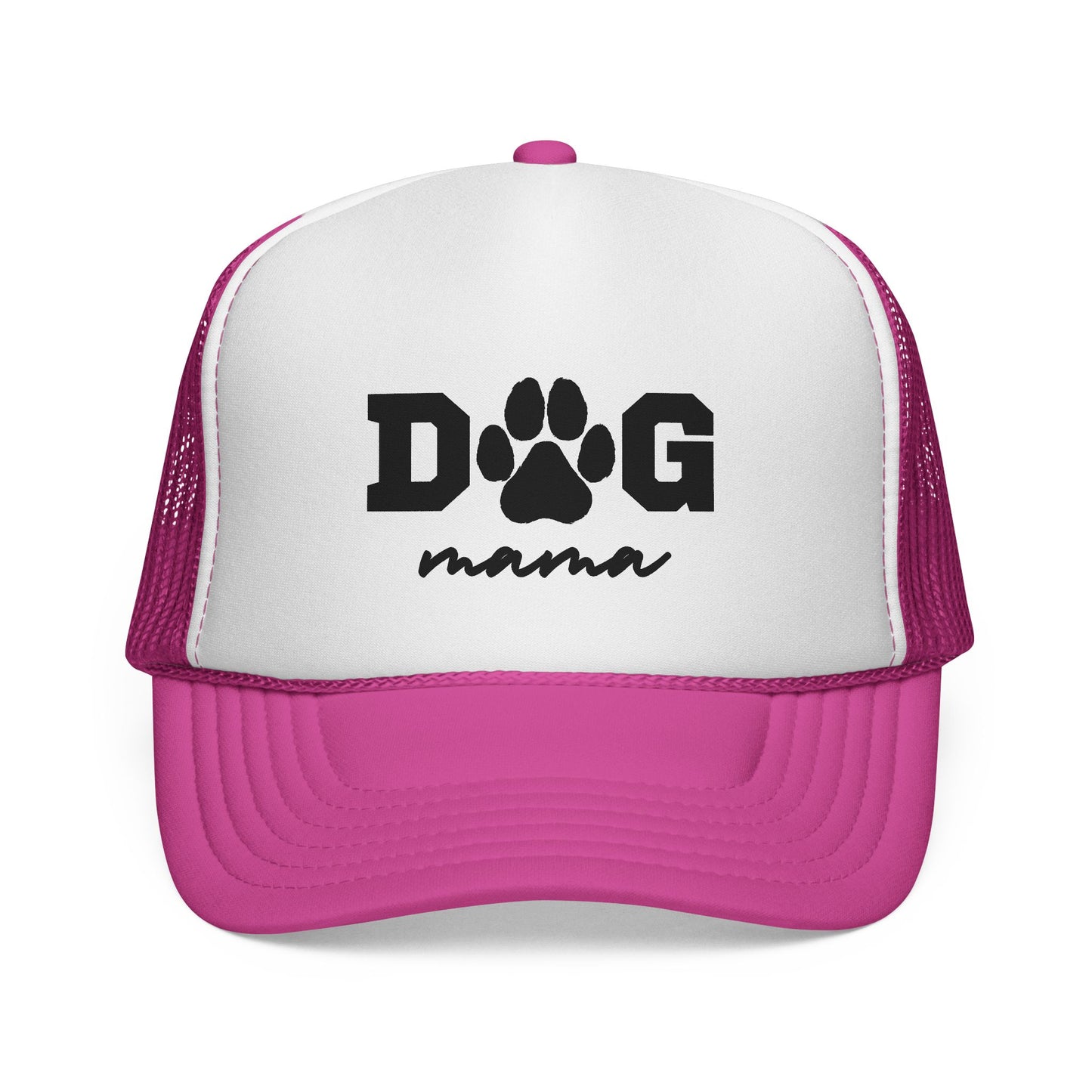 Dog Mama Trucker Hat – Paw Print Mesh Cap for Dog Lovers