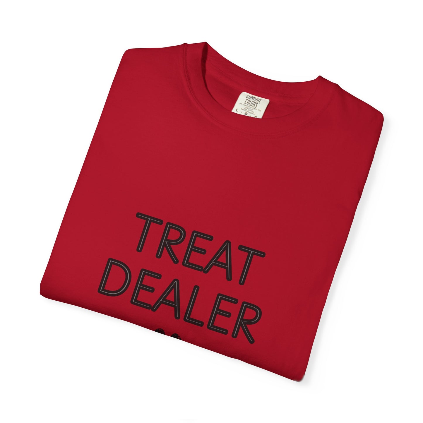 Treat Dealer T-Shirt — Funny Dog Lover Tee with Paw Print