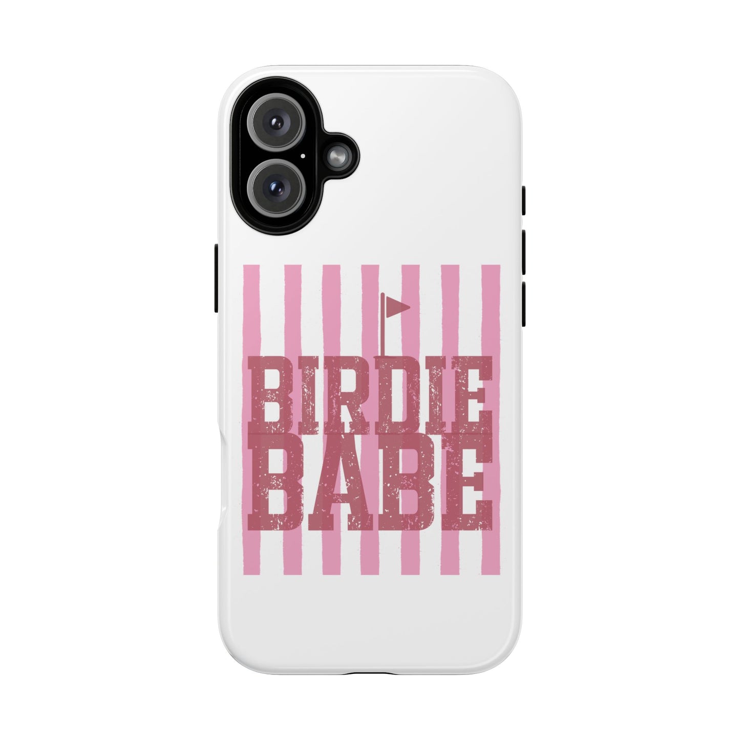 Birdie Babe Phone Case — Pink Striped Golf iPhone Case