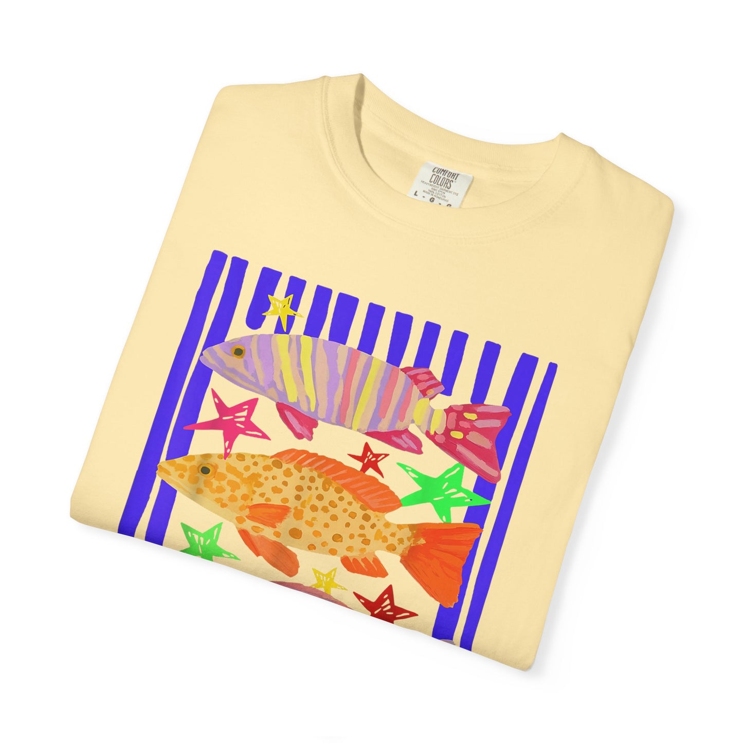 Tropical Fish Graphic T‑Shirt — Colorful Surf & Sea Life Tee