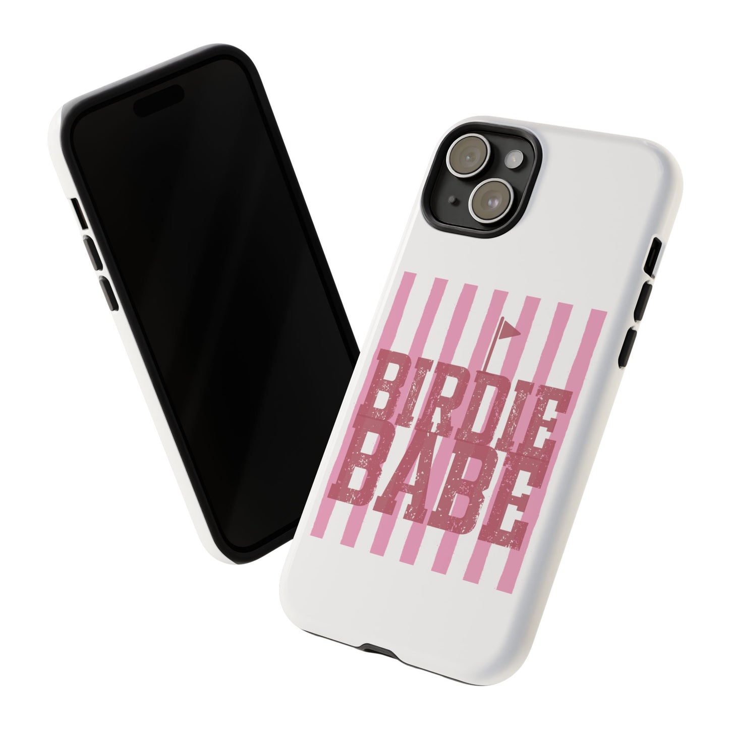 Birdie Babe Phone Case — Pink Striped Golf iPhone Case