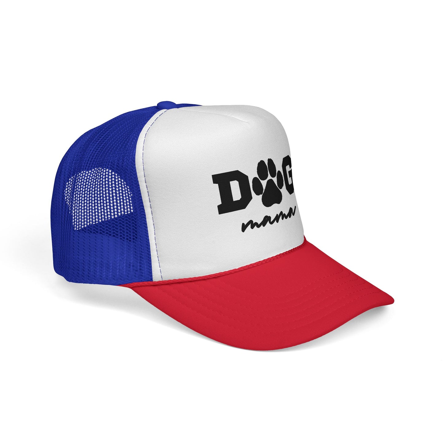 Dog Mama Trucker Hat – Paw Print Mesh Cap for Dog Lovers
