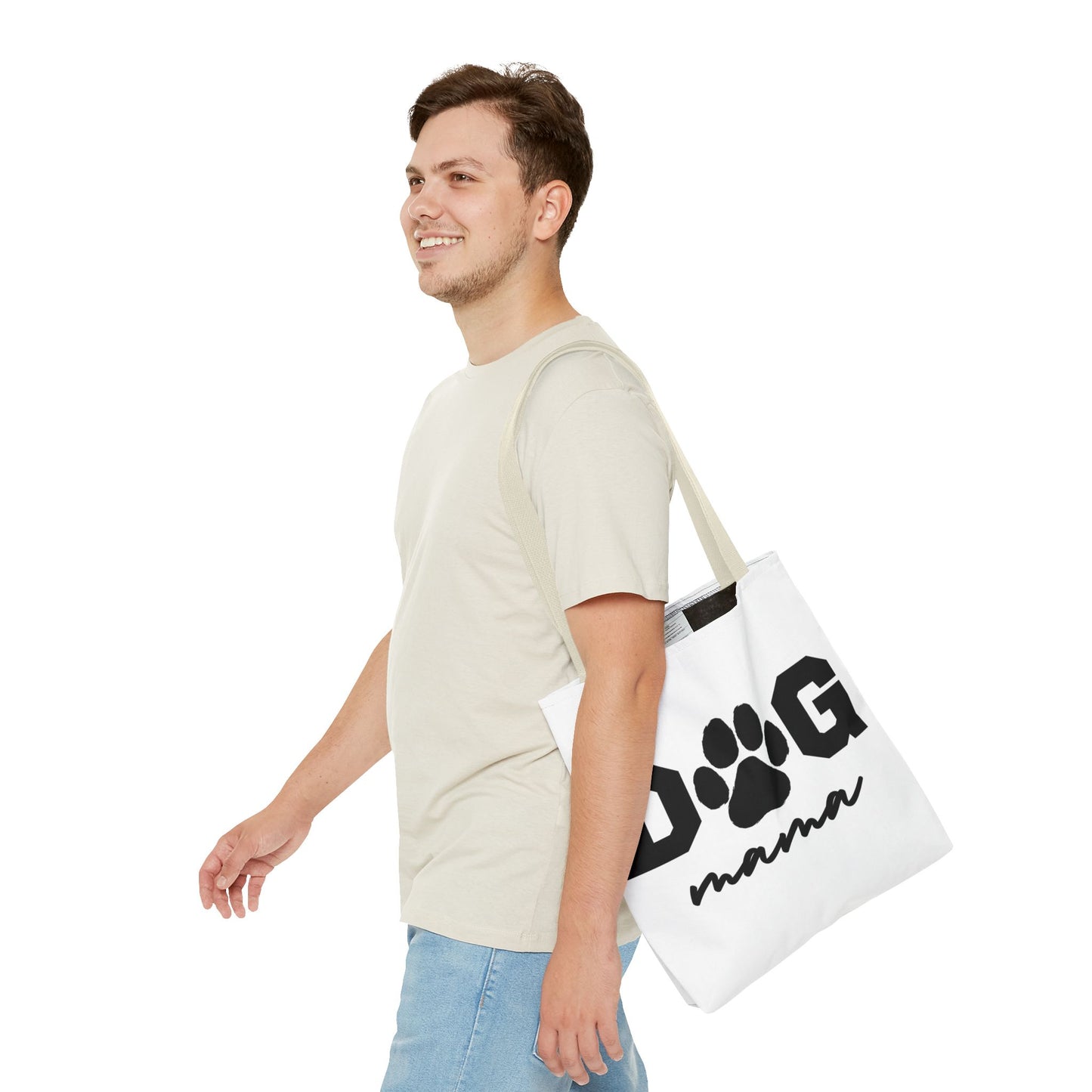 Dog Mama Tote Bag — Paw Print Canvas Tote for Pet Moms