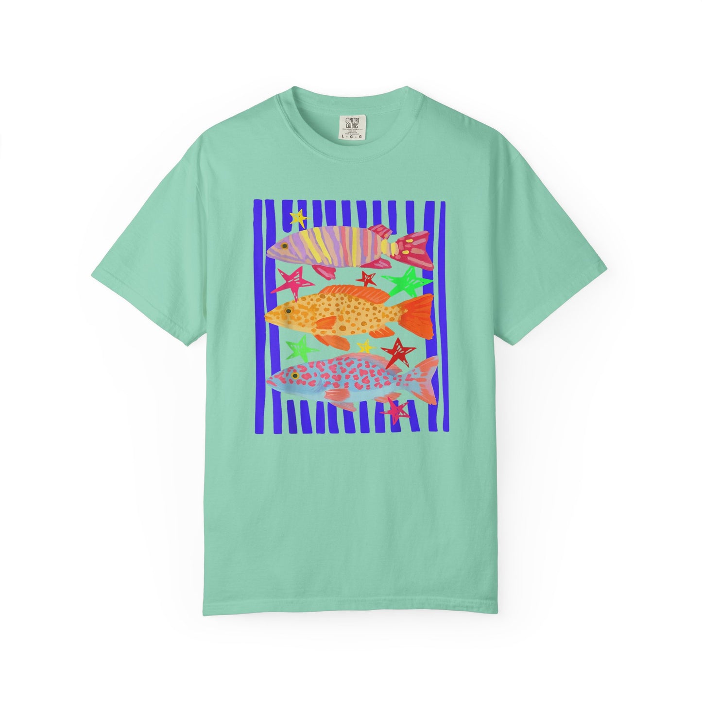 Tropical Fish Graphic T‑Shirt — Colorful Surf & Sea Life Tee