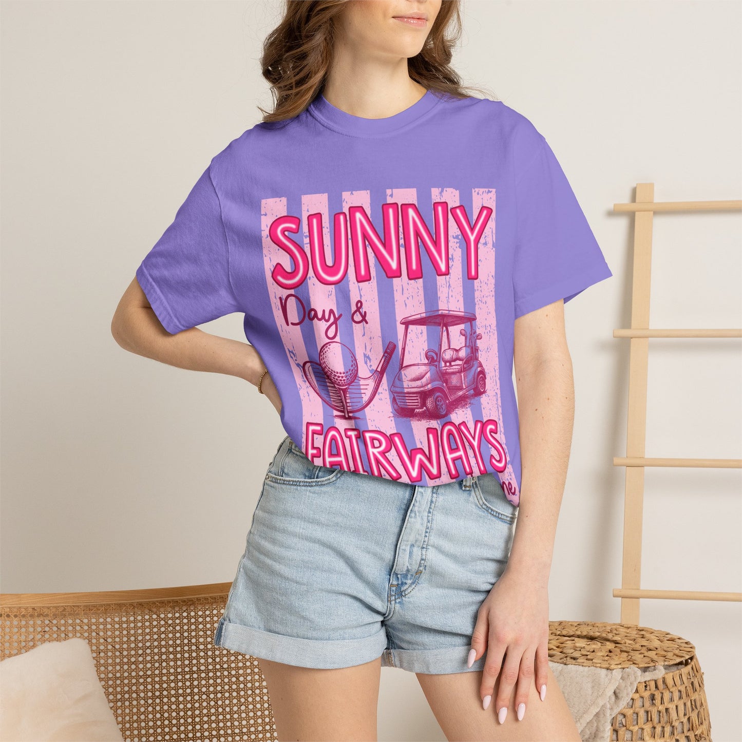 Sunny Days & Fairways Golf T-Shirt — Here for a Good Time