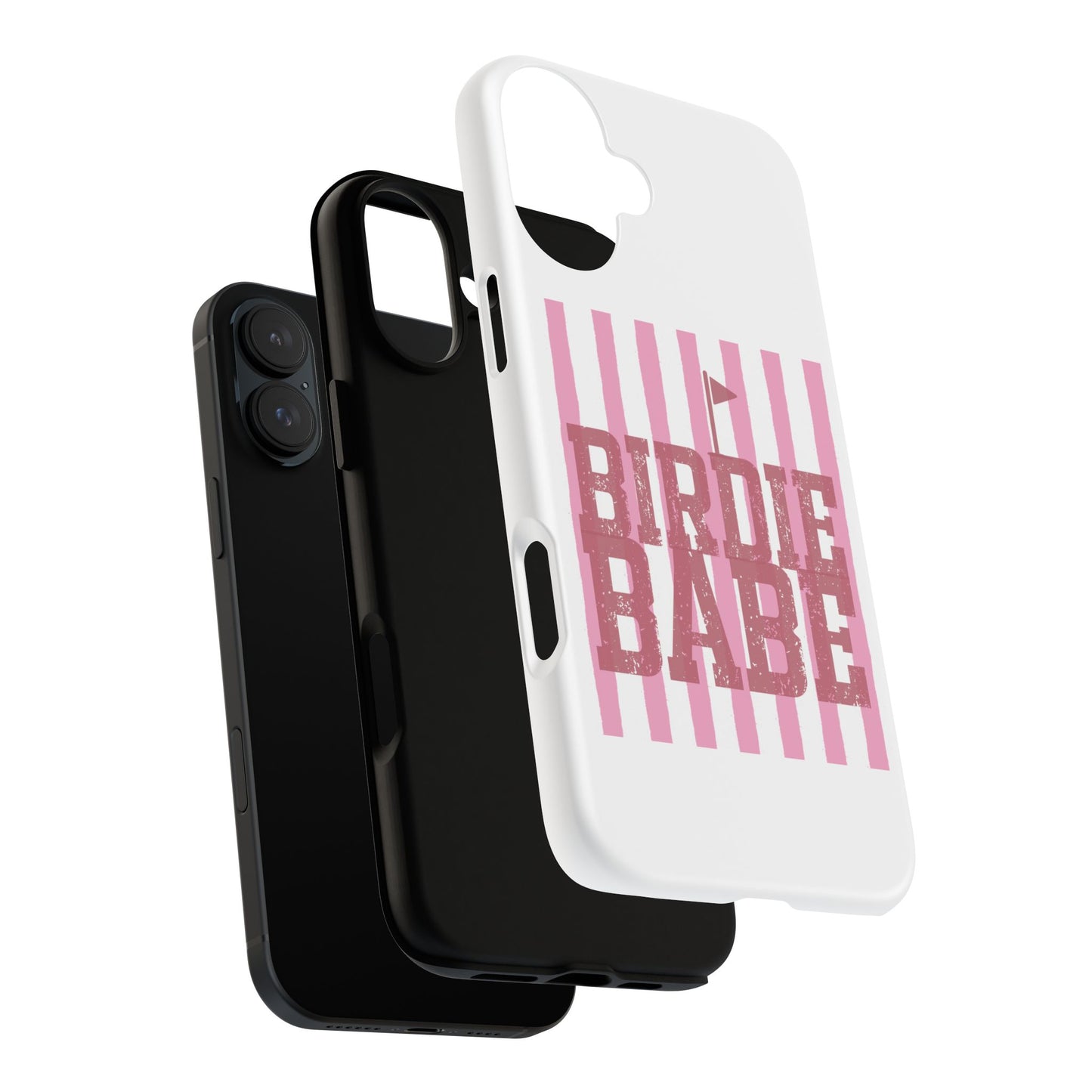 Birdie Babe Phone Case — Pink Striped Golf iPhone Case