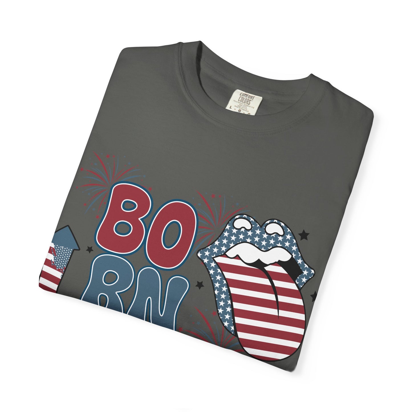 Born in the USA Patriotic T-Shirt — 4th of July American Flag Design