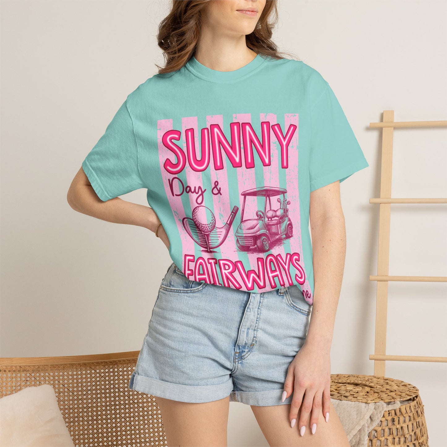 Sunny Days & Fairways Golf T-Shirt — Here for a Good Time