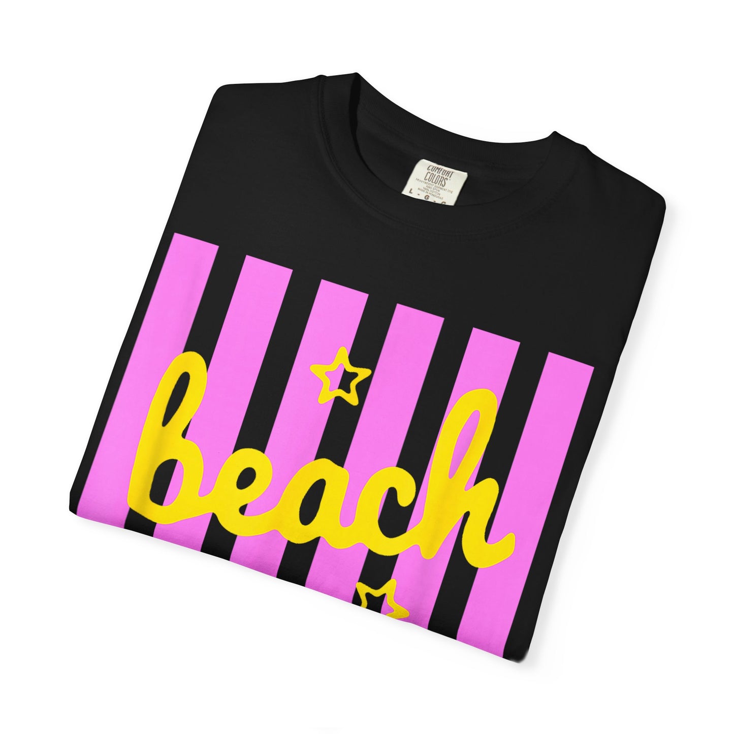 Beach Bum T-Shirt — Retro Pink Stripe Summer Tee