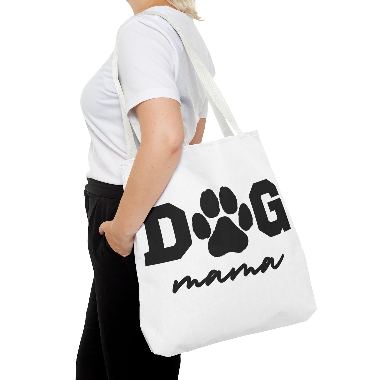 Dog Mama Tote Bag — Paw Print Canvas Tote for Pet Moms