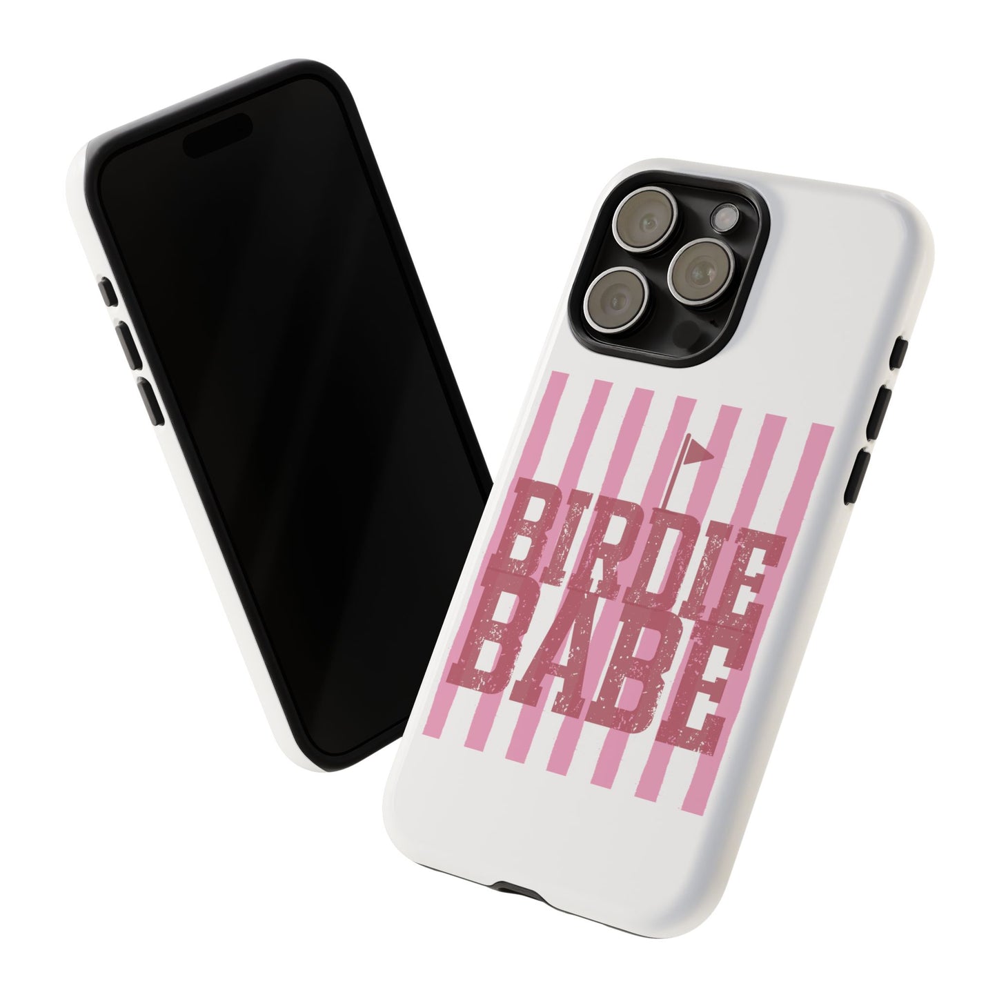 Birdie Babe Phone Case — Pink Striped Golf iPhone Case
