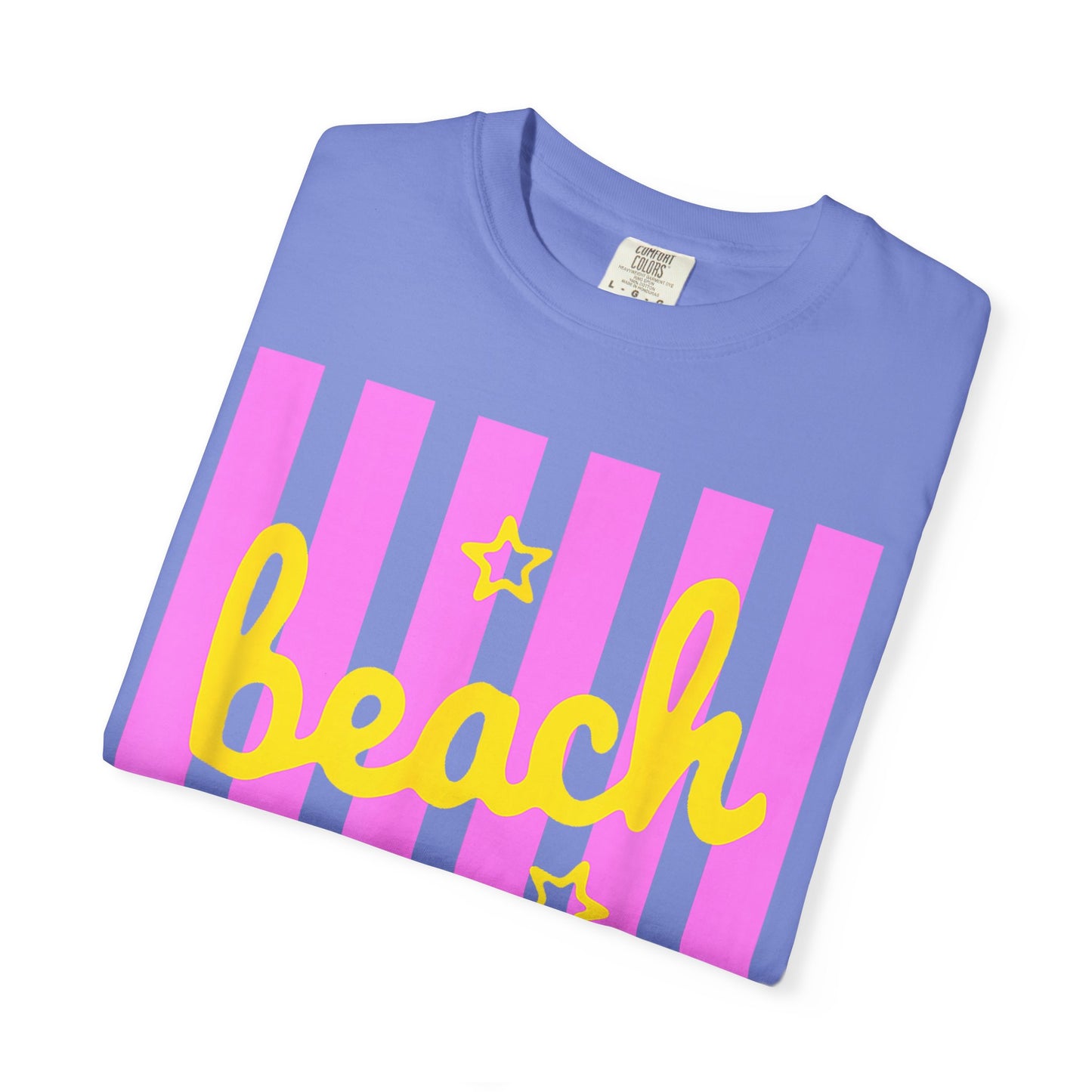 Beach Bum T-Shirt — Retro Pink Stripe Summer Tee