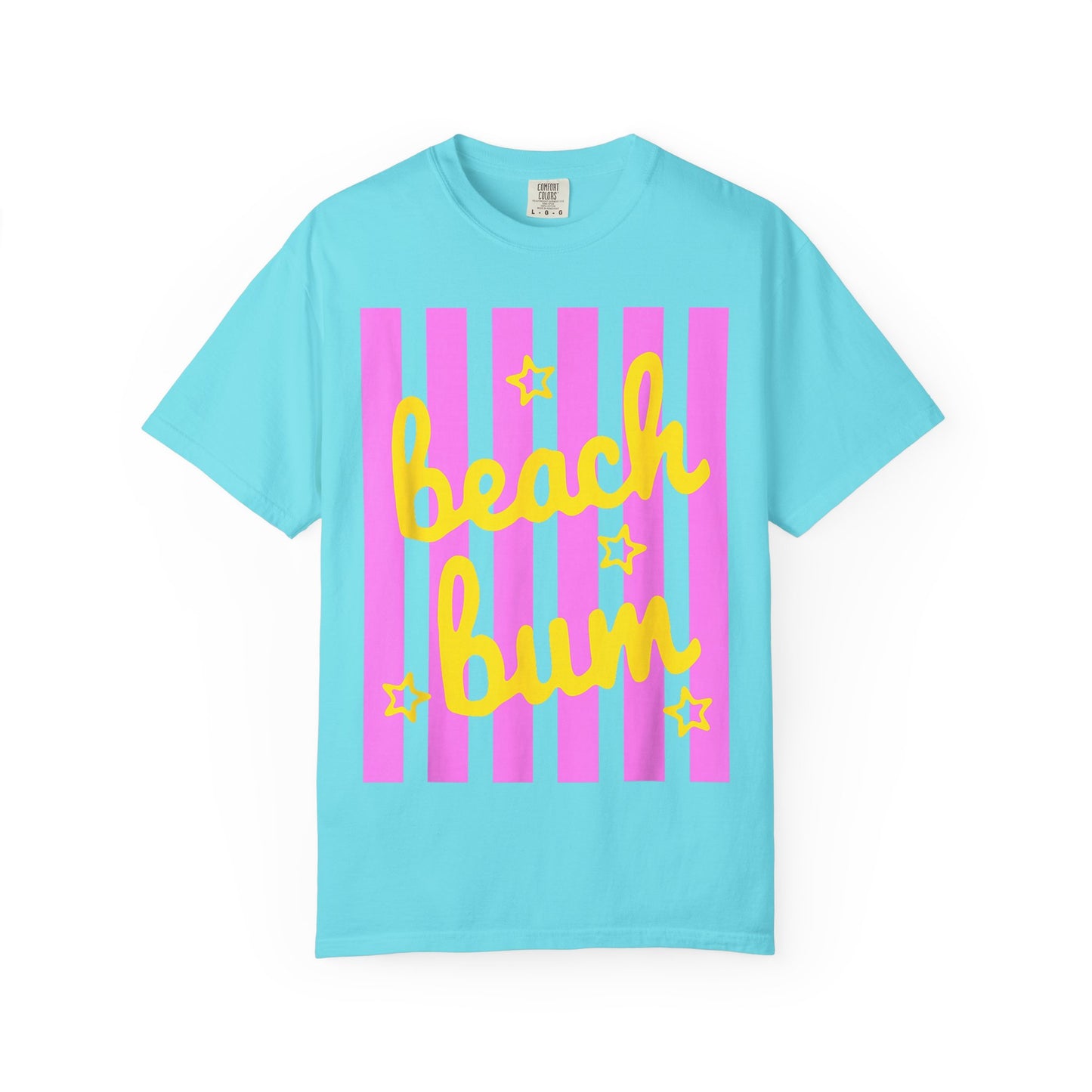 Beach Bum T-Shirt — Retro Pink Stripe Summer Tee