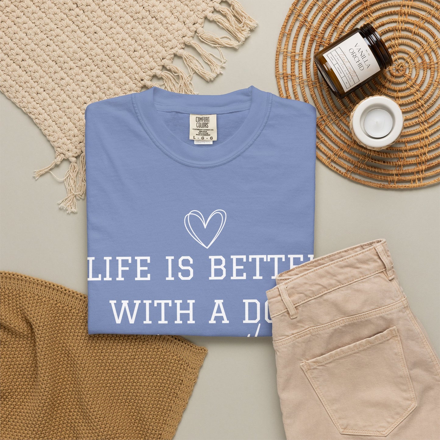 Dog Lover T-Shirt — "Life Is Better With A Dog or Two or Three" Graphic Tee