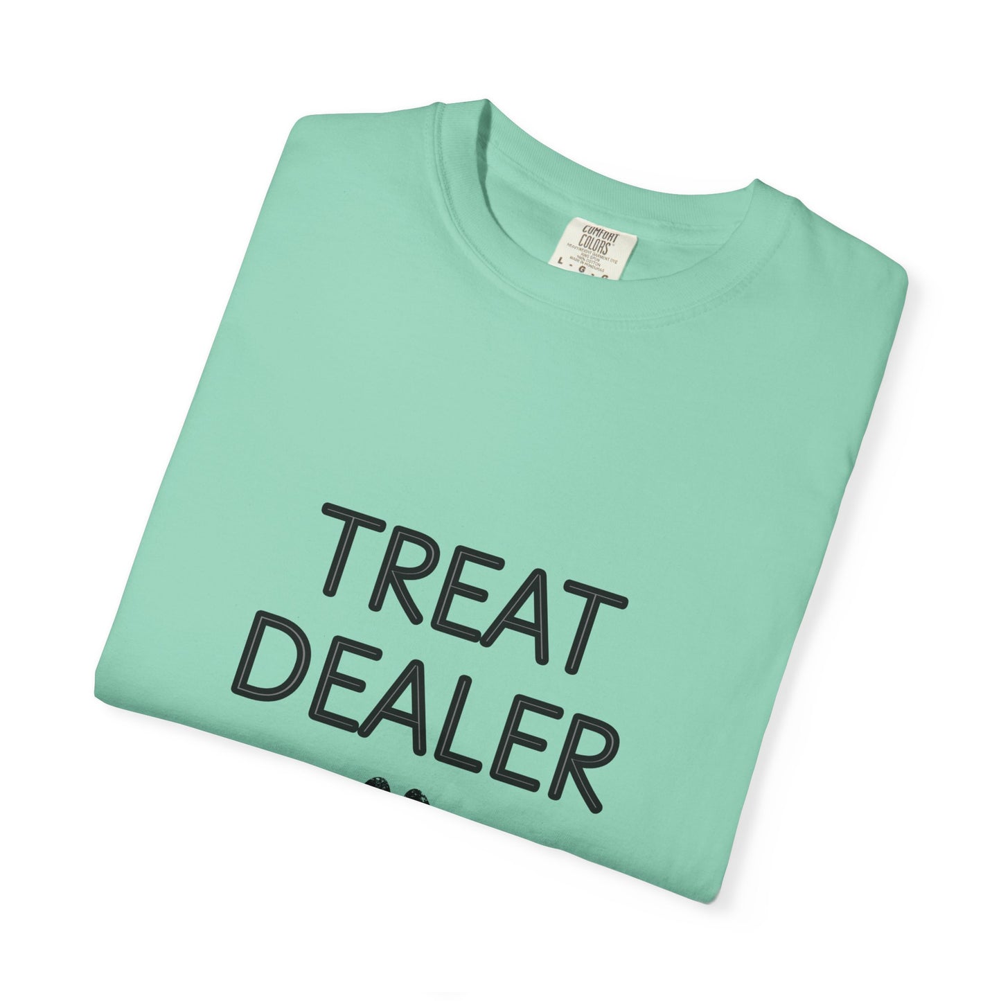 Treat Dealer T-Shirt — Funny Dog Lover Tee with Paw Print