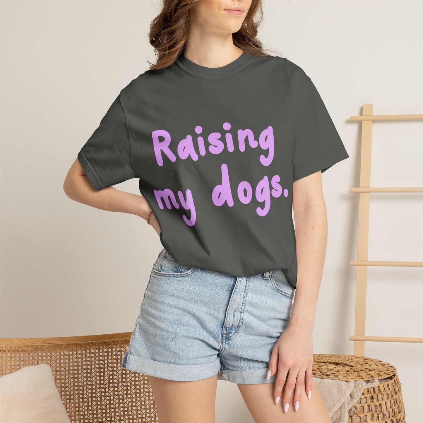 Raising My Dogs T-Shirt — Cute Pastel Dog Mom Tee