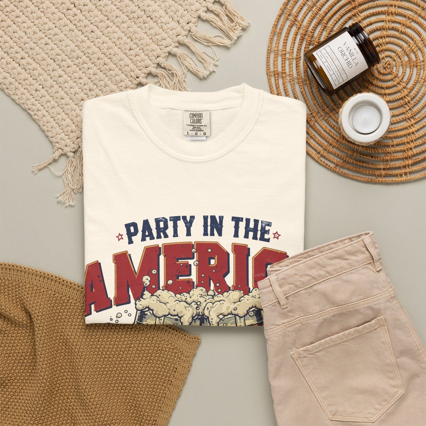 Party in the America T-Shirt — Patriotic Beer Graphic Tee for 4th of July