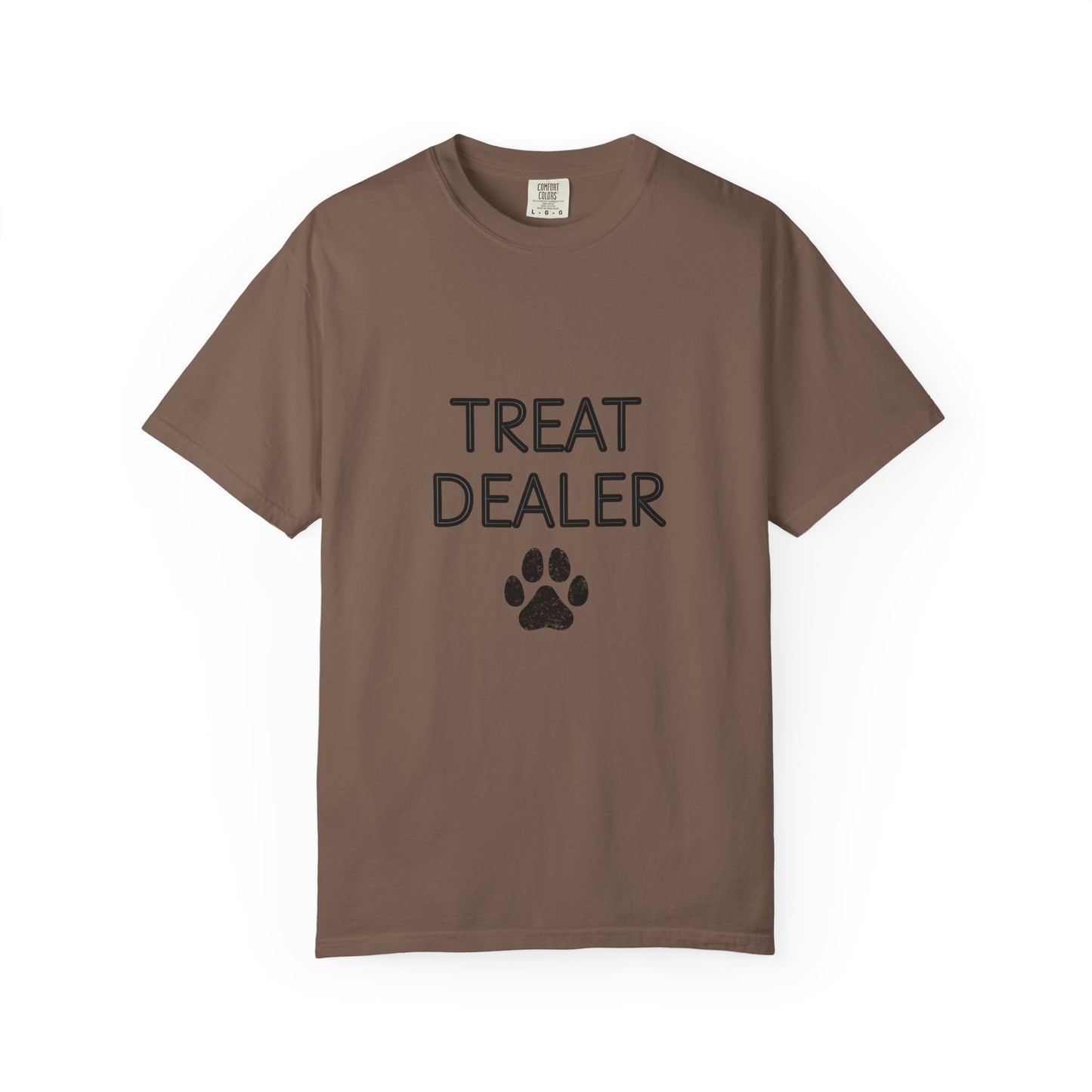 Treat Dealer T-Shirt — Funny Dog Lover Tee with Paw Print