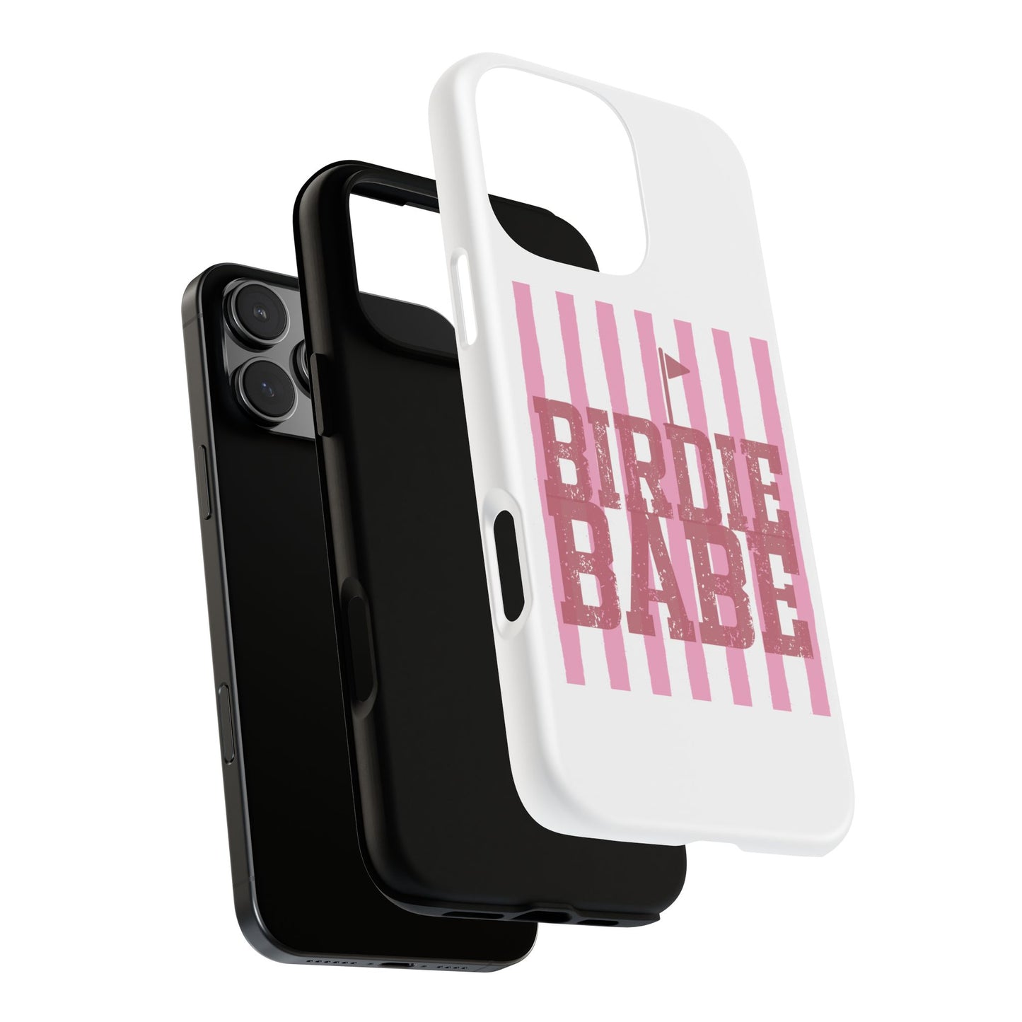 Birdie Babe Phone Case — Pink Striped Golf iPhone Case