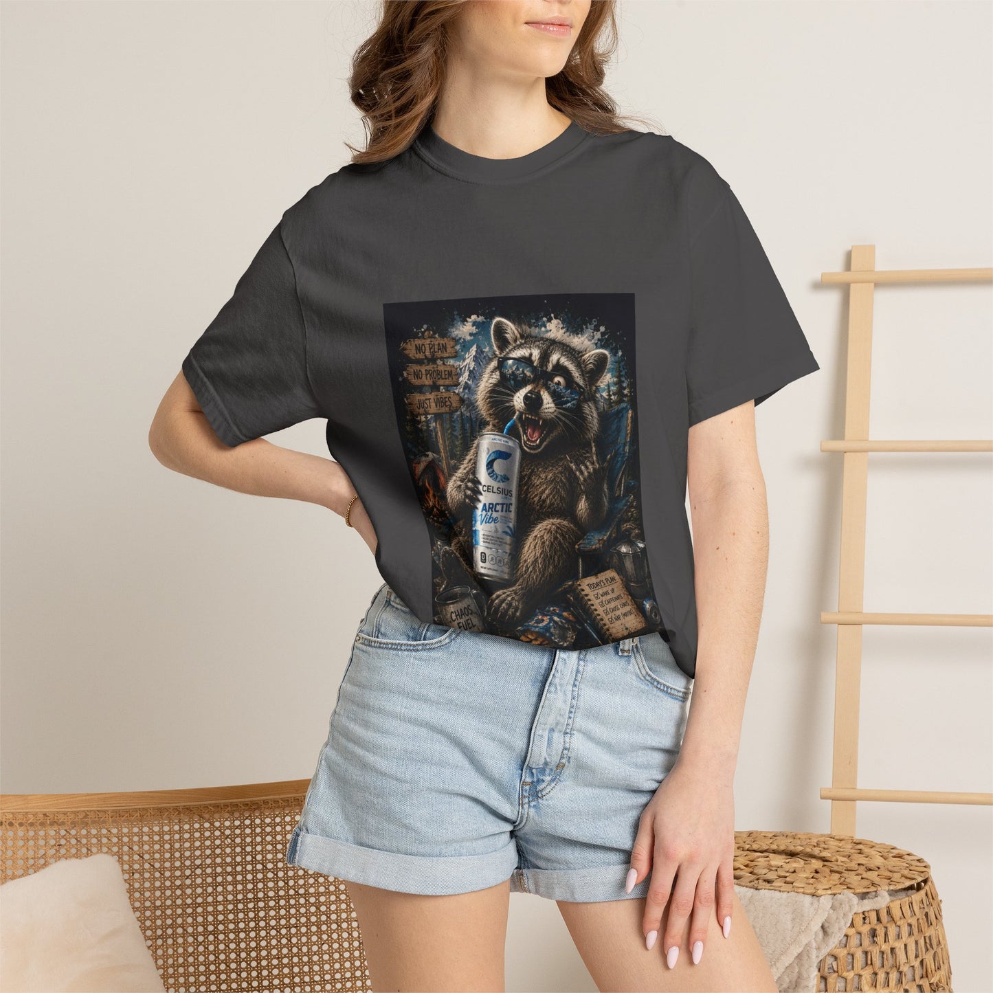 Raccoon Mischief Graphic T-Shirt — Arctic Vibe Celsius