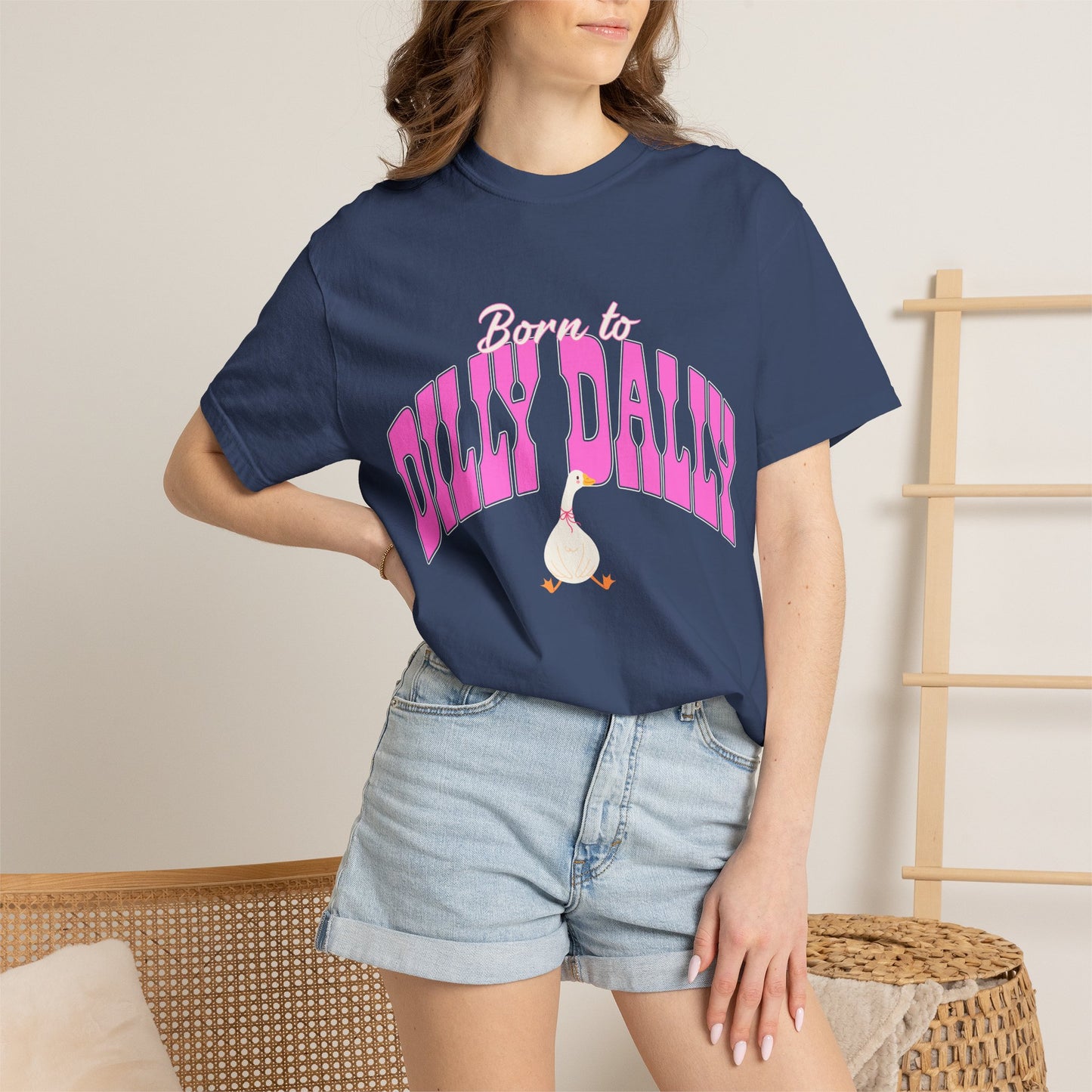 Dilly Dally Pink Arch Graphic Tee