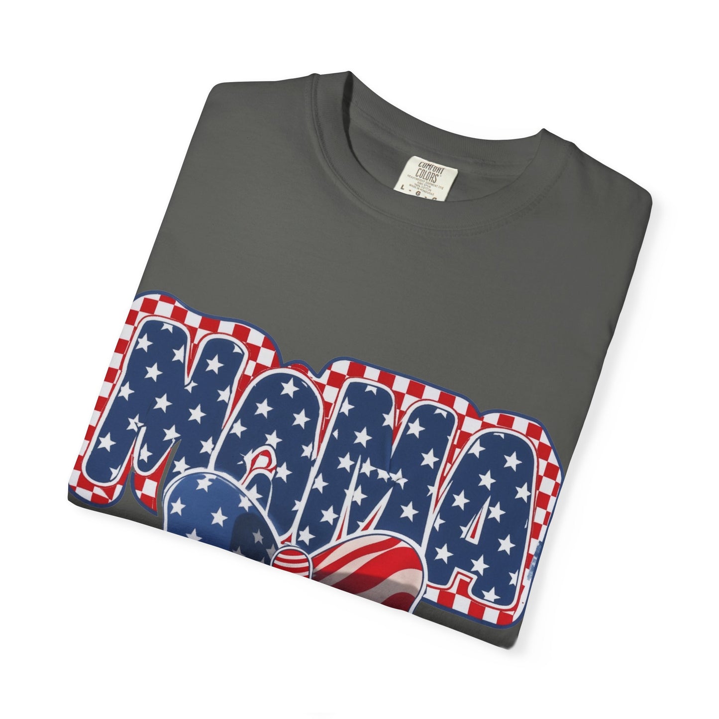 Patriotic MAMA T-Shirt — Stars & Stripes Bow 4th of July Tee