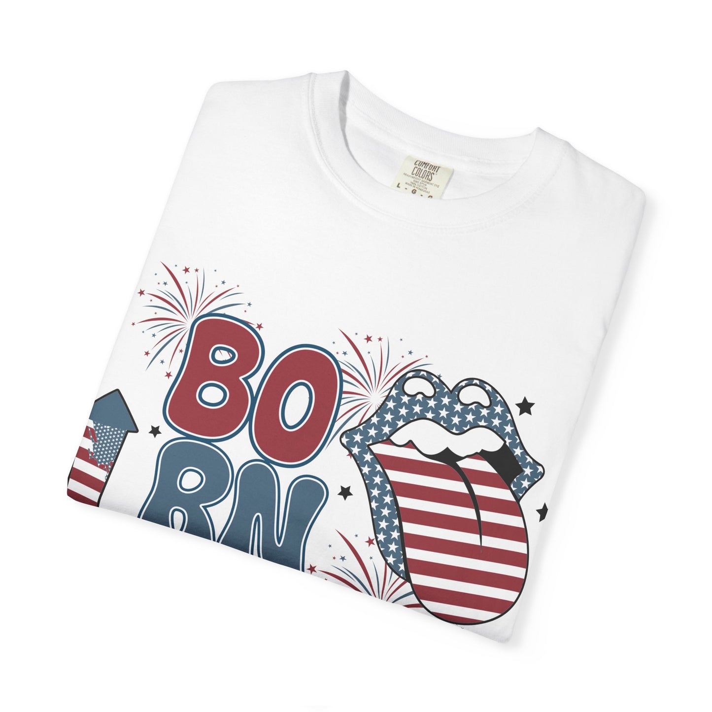 Born in the USA Patriotic T-Shirt — 4th of July American Flag Design