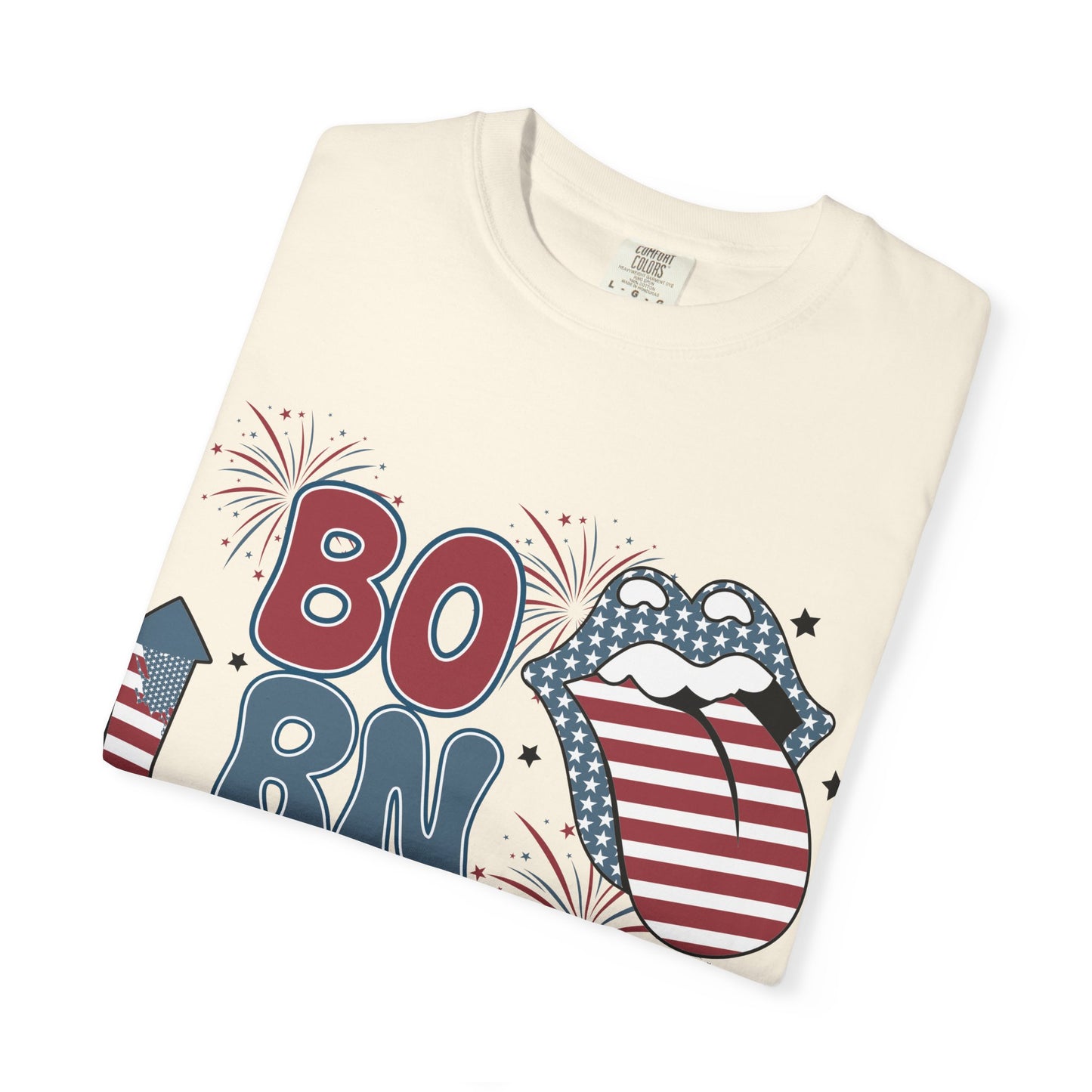Born in the USA Patriotic T-Shirt — 4th of July American Flag Design