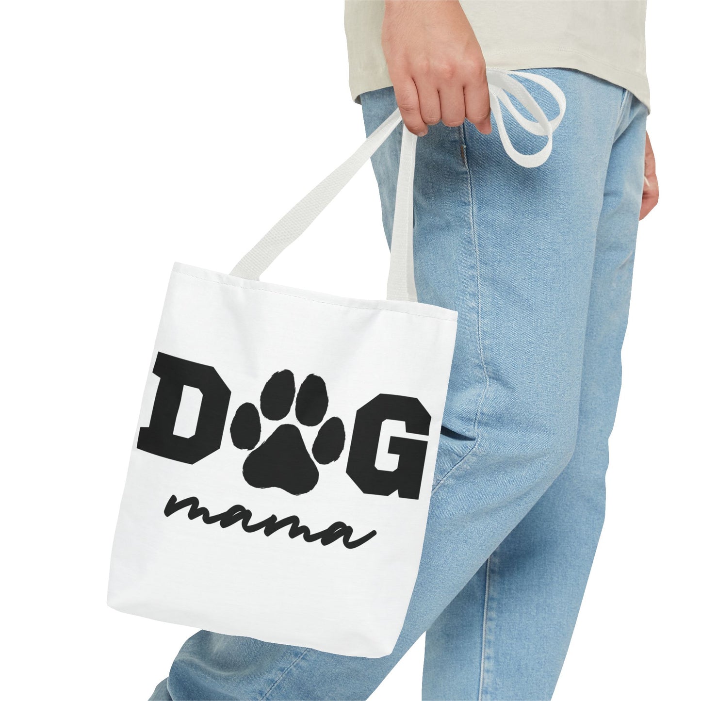 Dog Mama Tote Bag — Paw Print Canvas Tote for Pet Moms