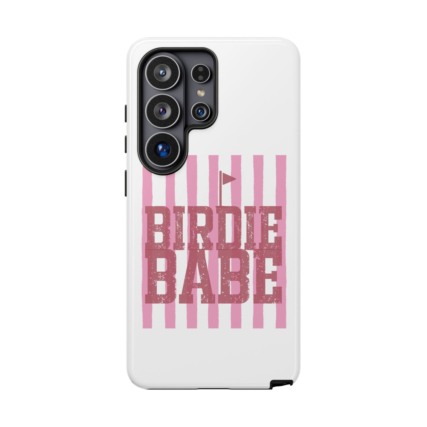 Birdie Babe Phone Case — Pink Striped Golf iPhone Case