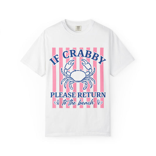 If Crabby Please Return to the Beach T-Shirt — Cute Crab Summer Tee