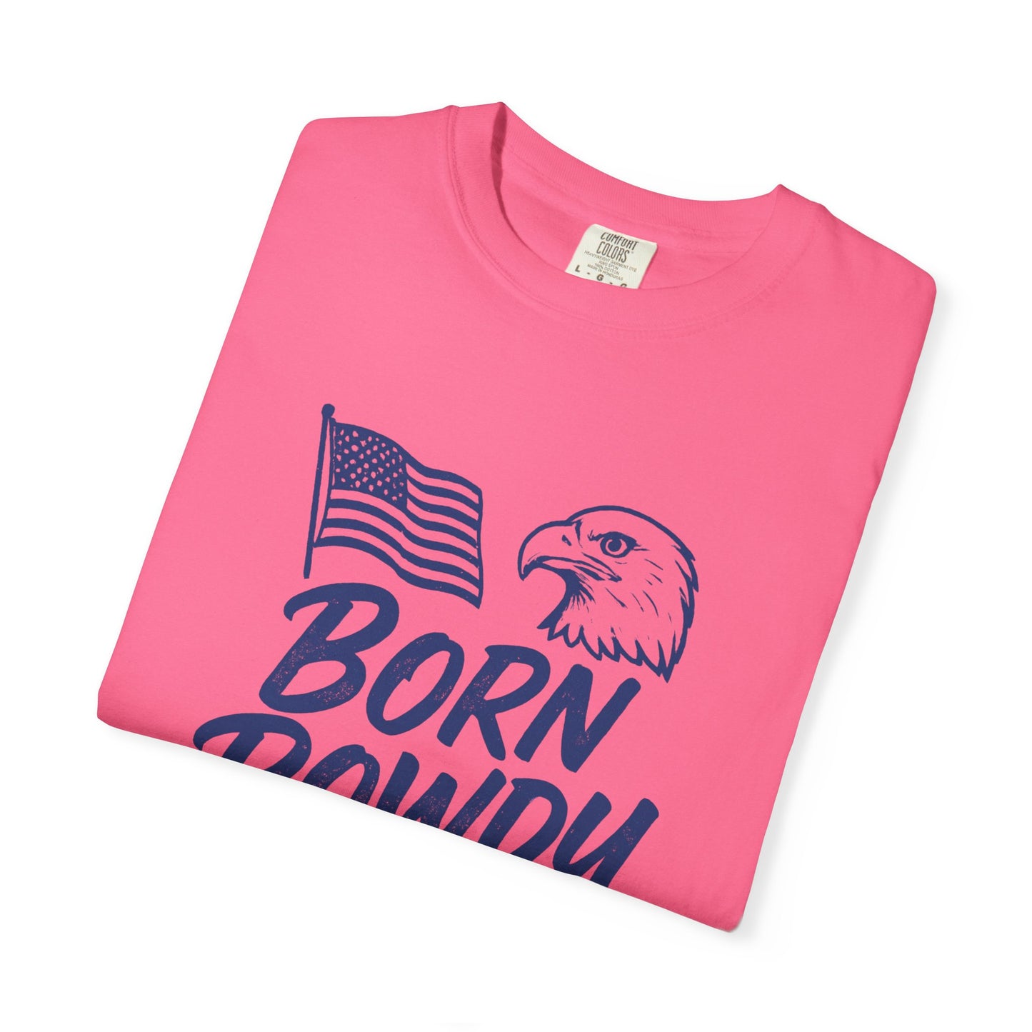 Born Rowdy Patriotic T-Shirt — American Flag & Eagle Liberty Design