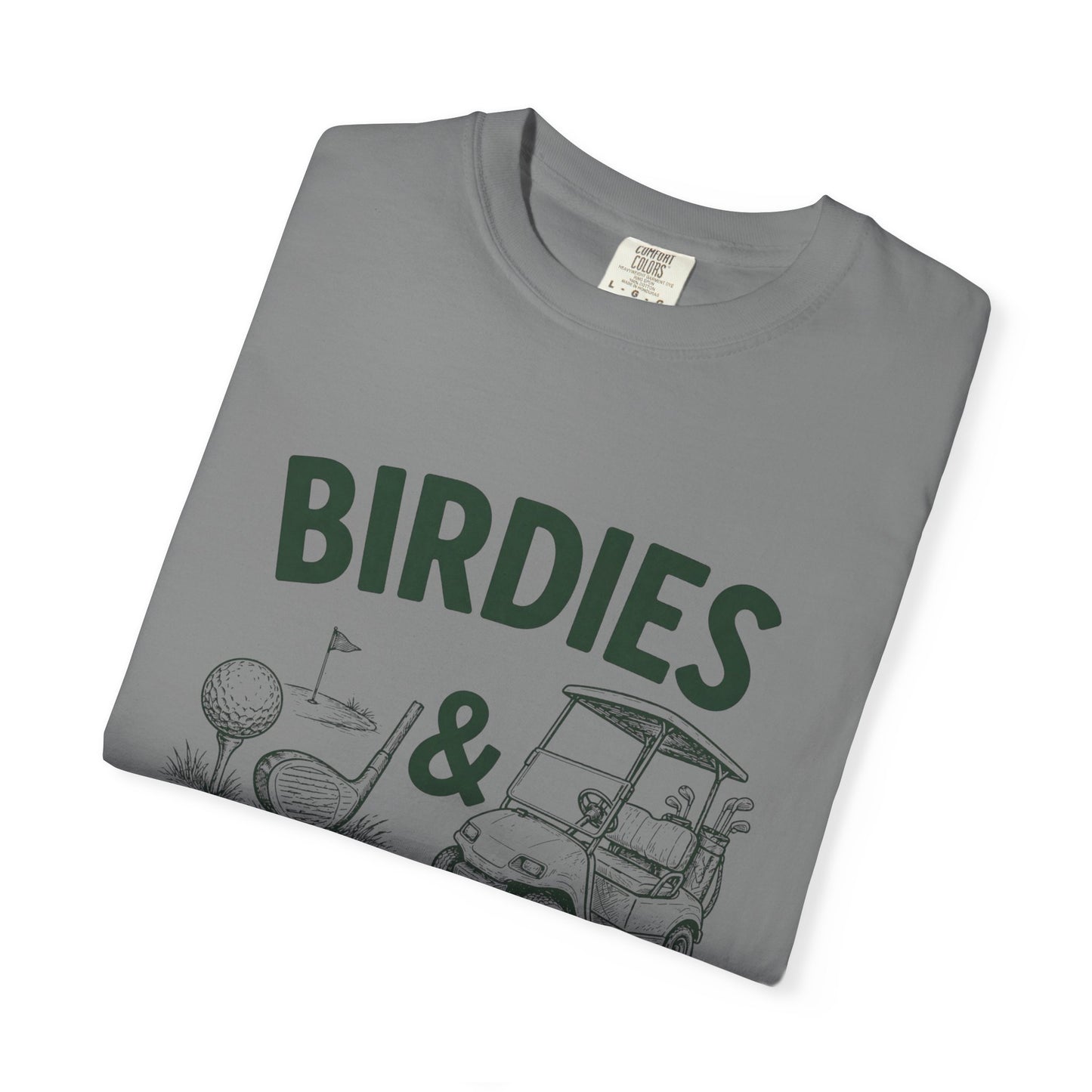 Golf T-Shirt — "Birdies & Fairways" Vintage Golf Cart Design