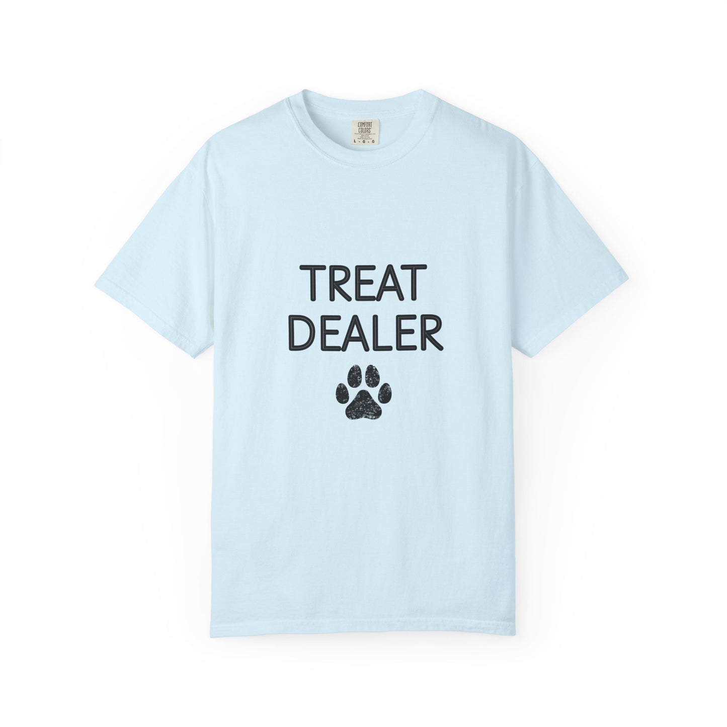 Treat Dealer T-Shirt — Funny Dog Lover Tee with Paw Print