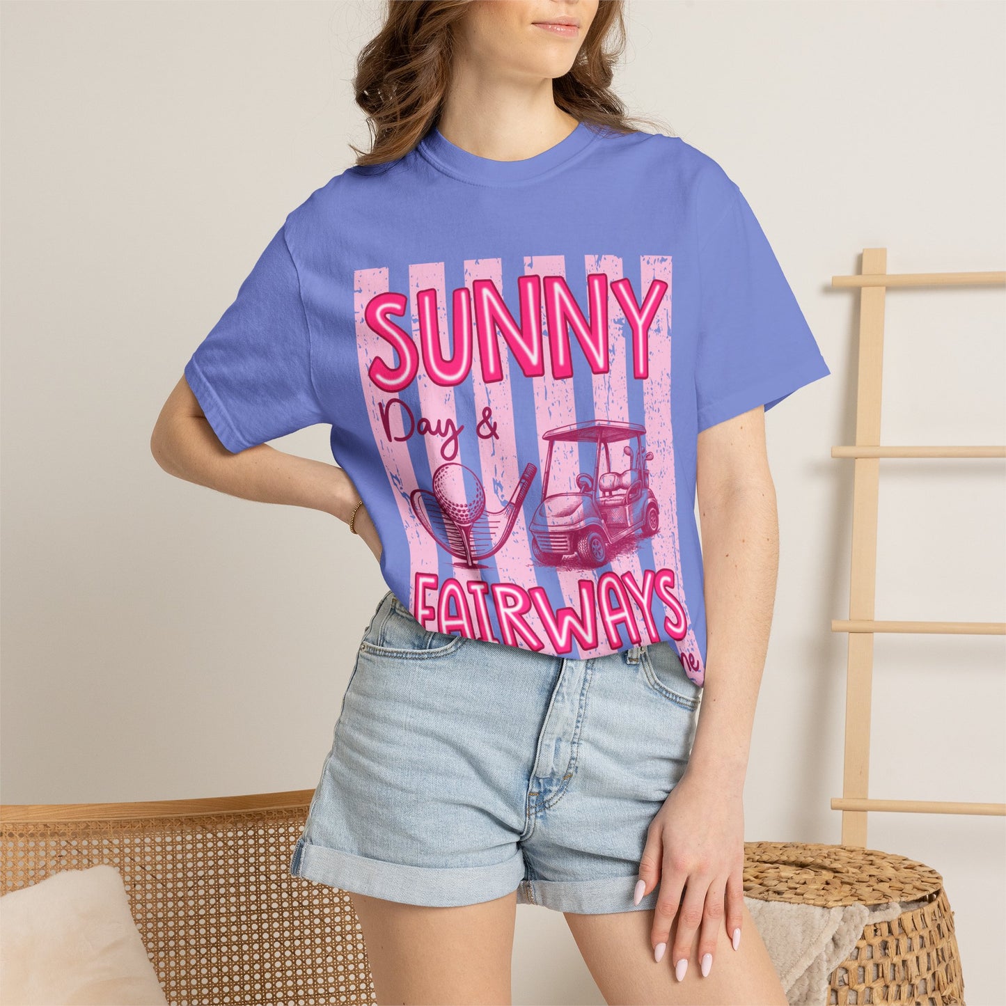 Sunny Days & Fairways Golf T-Shirt — Here for a Good Time