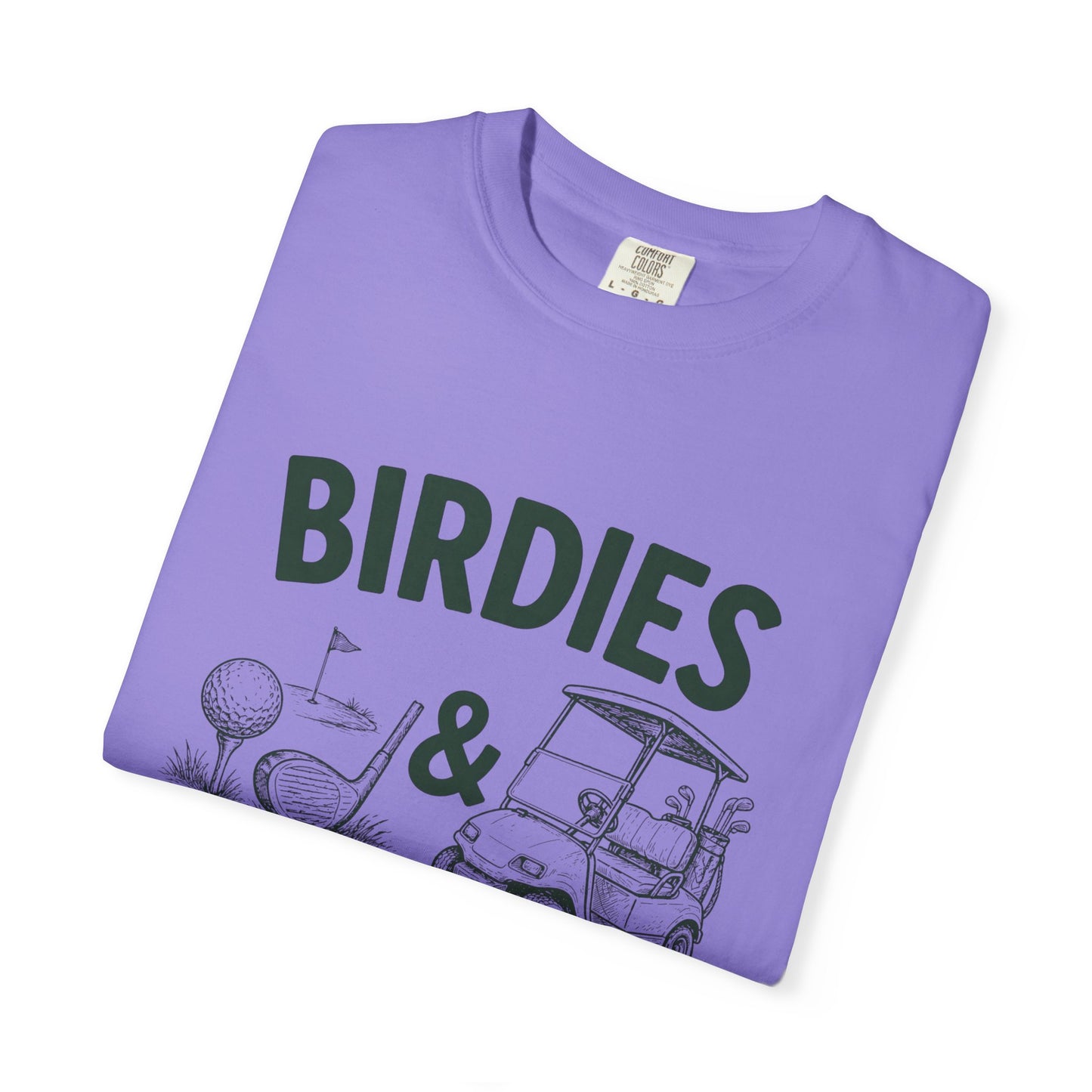 Golf T-Shirt — "Birdies & Fairways" Vintage Golf Cart Design