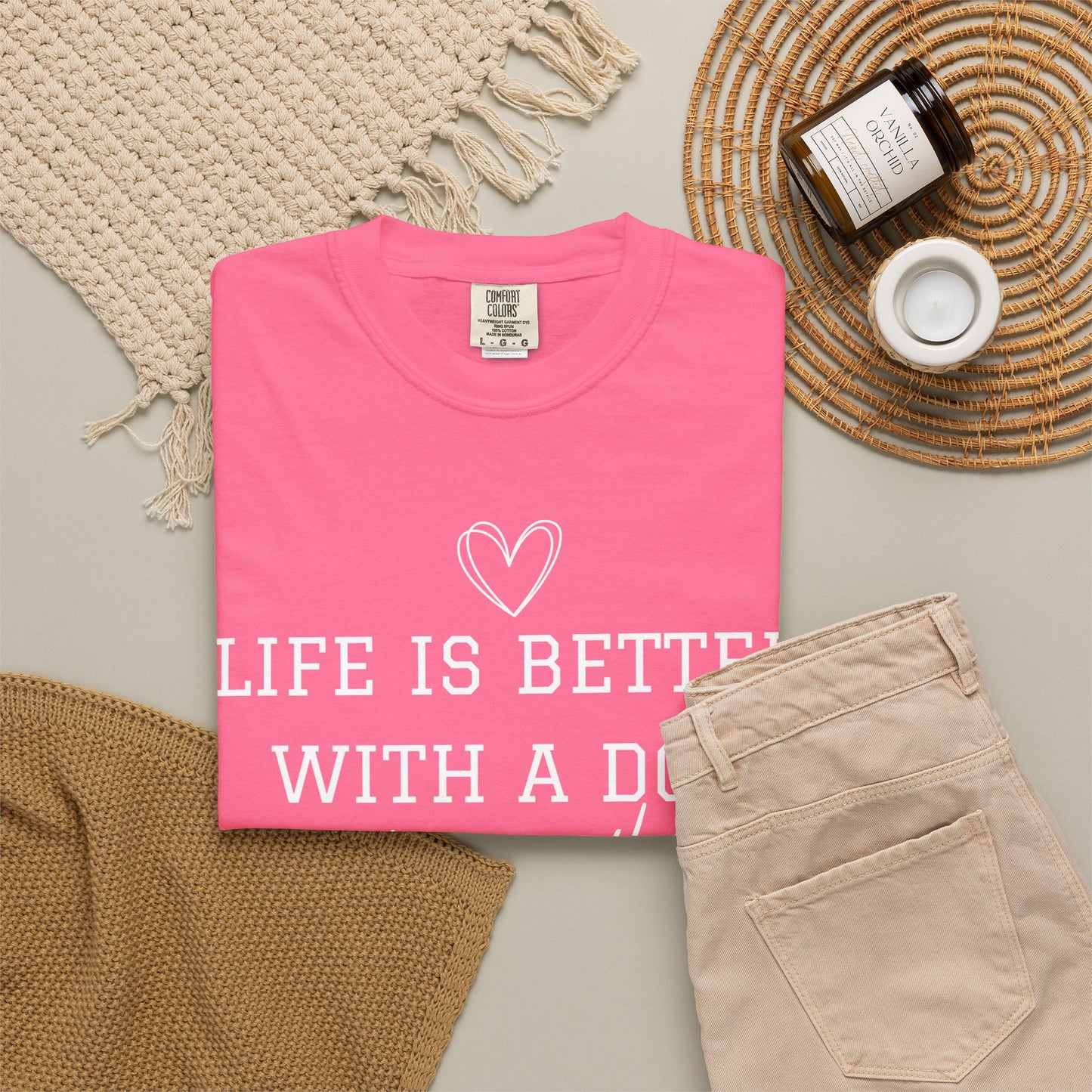 Dog Lover T-Shirt — "Life Is Better With A Dog or Two or Three" Graphic Tee
