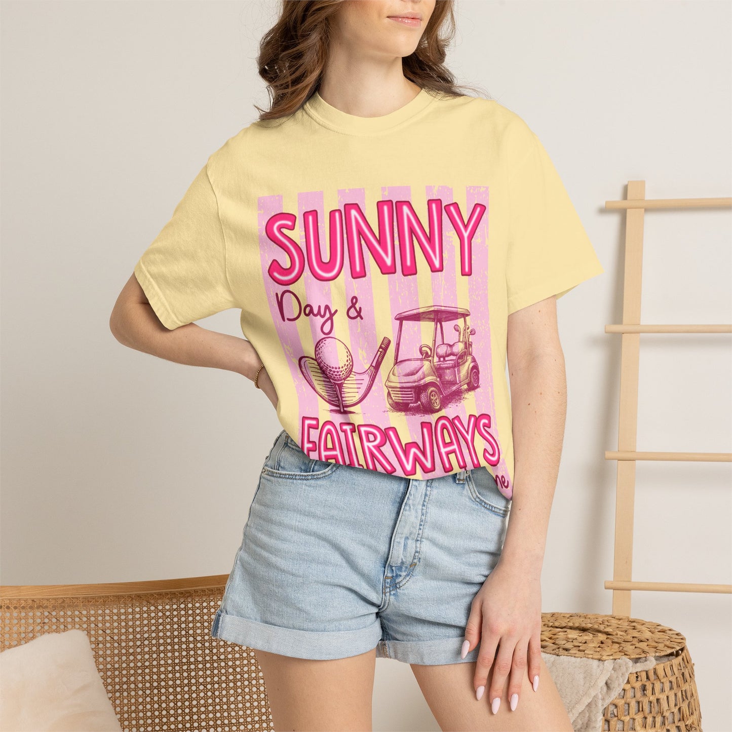 Sunny Days & Fairways Golf T-Shirt — Here for a Good Time