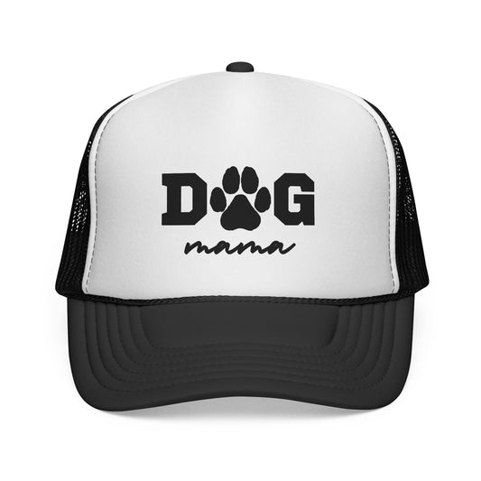 Dog Mama Trucker Hat – Paw Print Mesh Cap for Dog Lovers