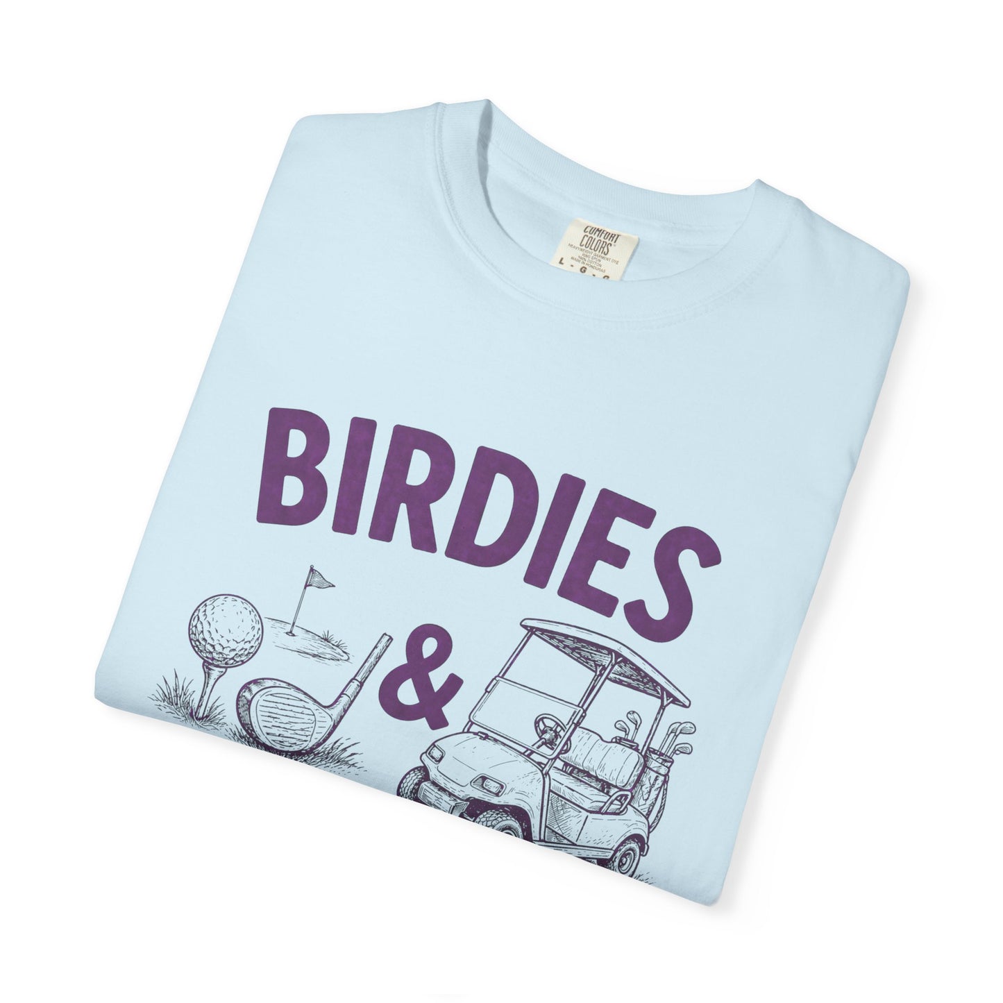Birdies & Fairways Pink Golf T-Shirt — Funny Golf Cart Tee for Golfers