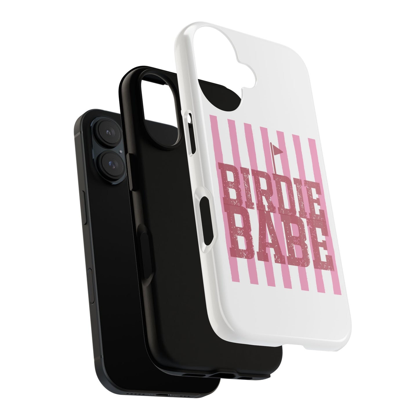 Birdie Babe Phone Case — Pink Striped Golf iPhone Case