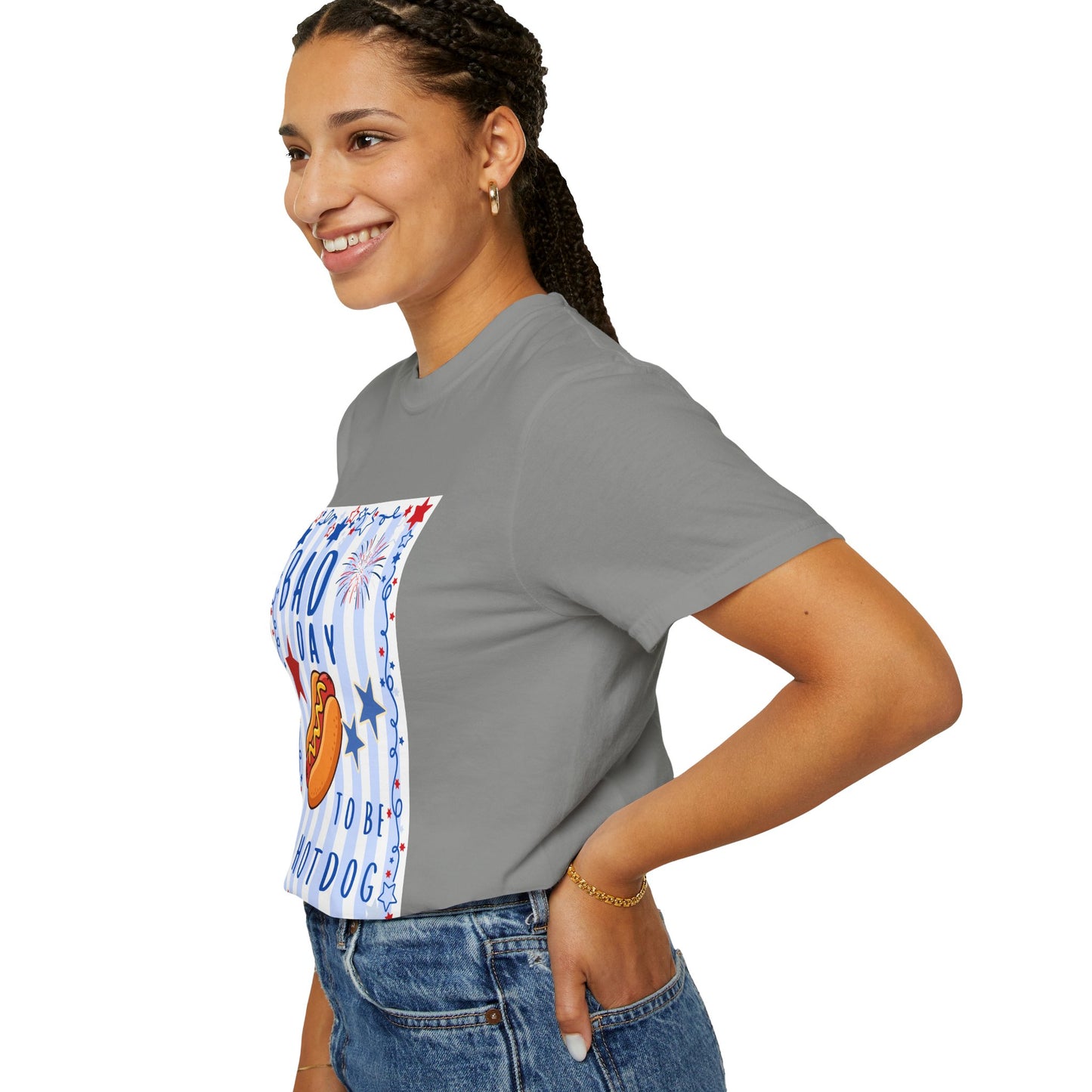 Hot Dog Graphic T-Shirt — “Bad Day to Be a Hotdog” Patriotic BBQ Tee