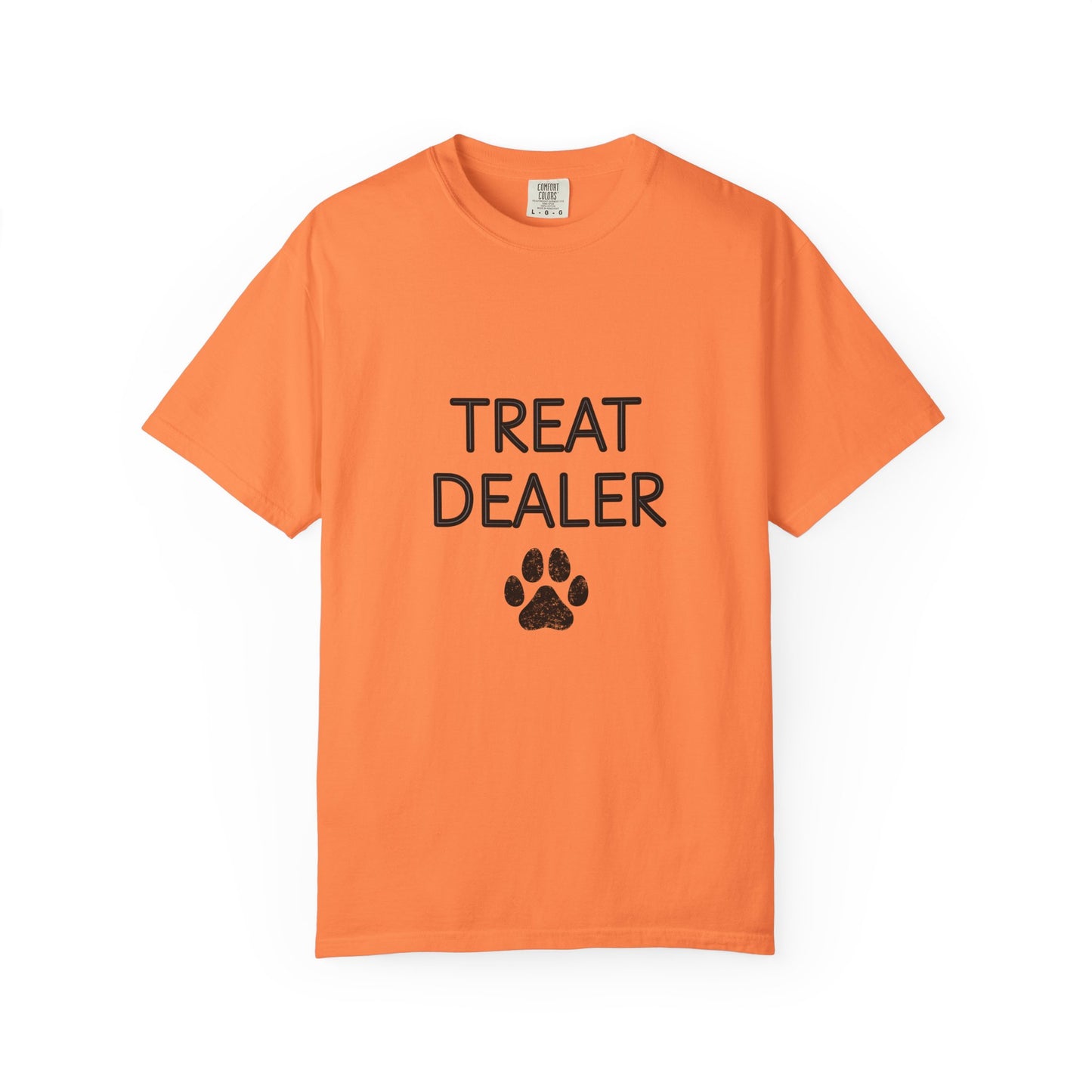 Treat Dealer T-Shirt — Funny Dog Lover Tee with Paw Print
